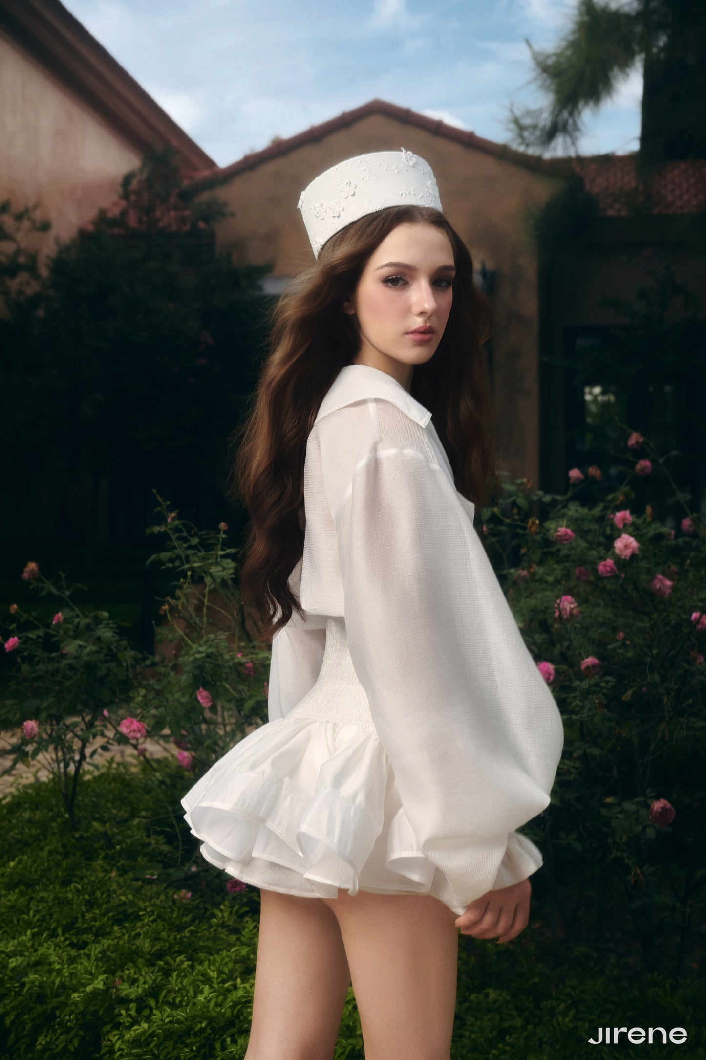 JIRENE White Ferry Mini Dress