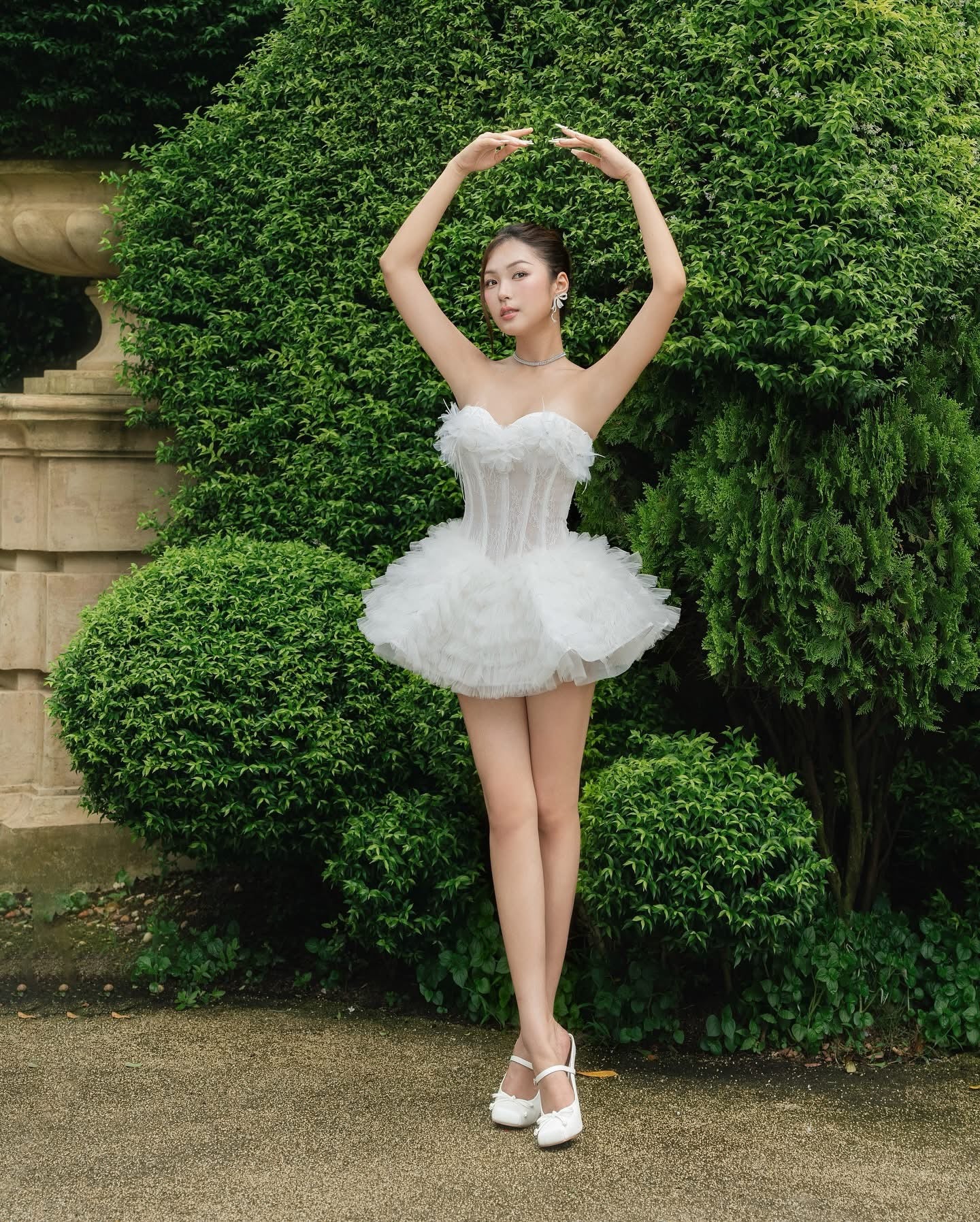 LANE CI White Karen Mini Dress