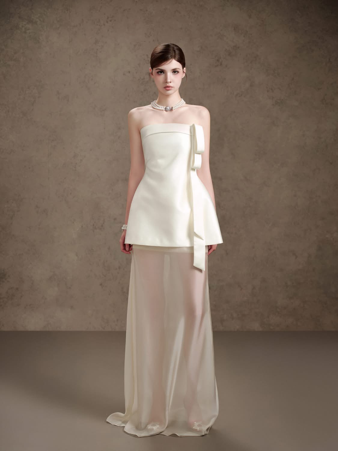 DELICATE White maxi top & skirt