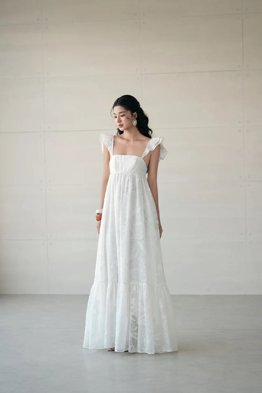 DELICIAE White Annie Maxi Dress