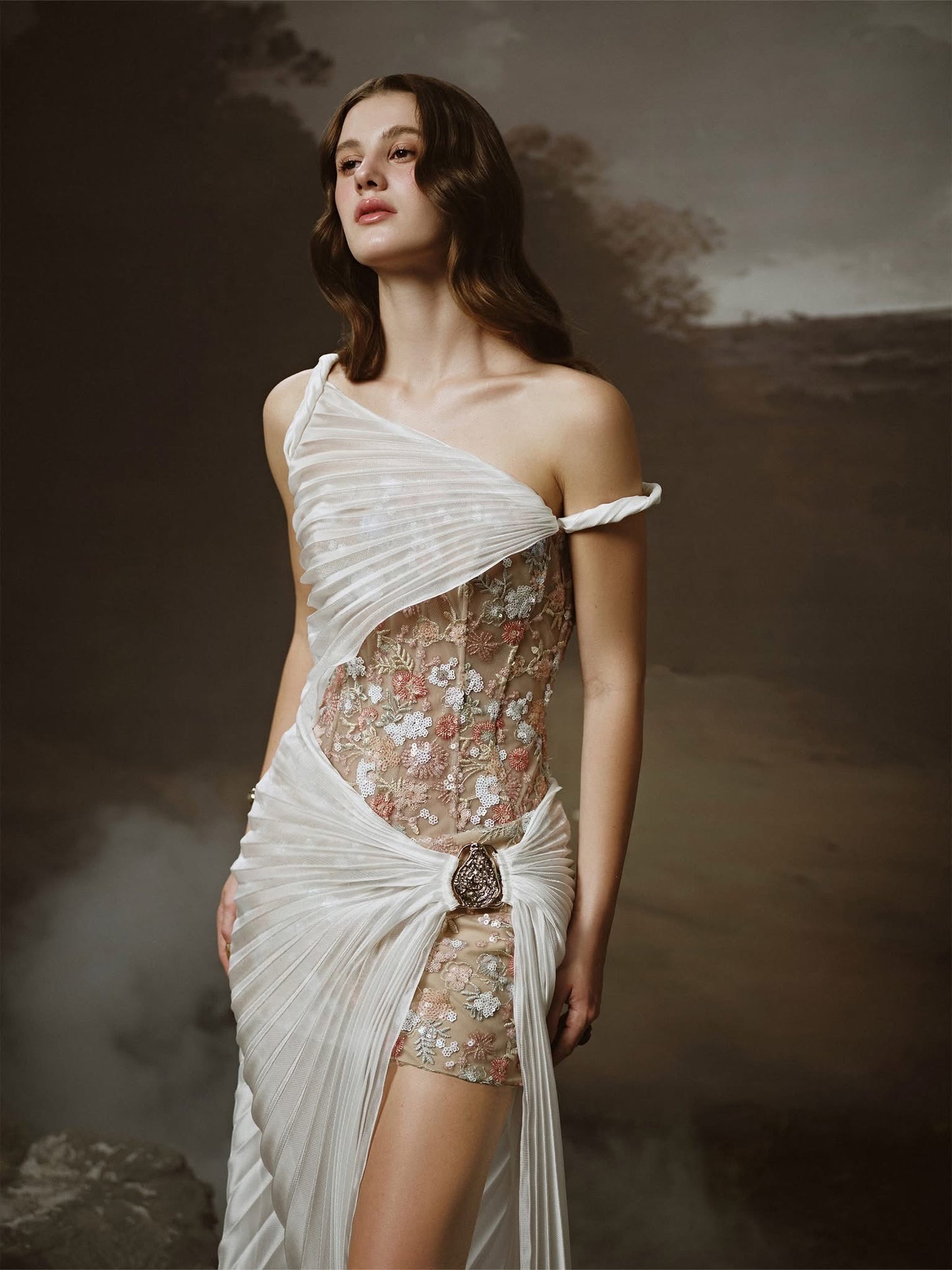 LINH PHUNG White Doria Maxi Dress