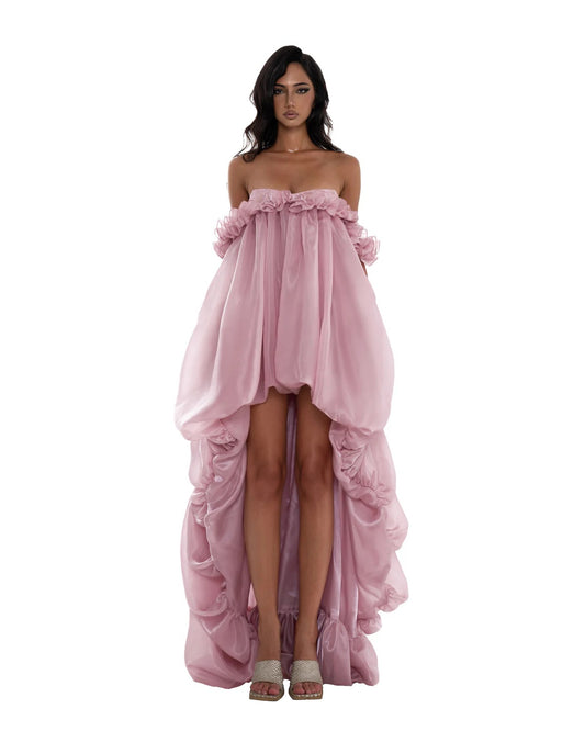 HUELLEY ROSE Pink Lly Maxi Dress