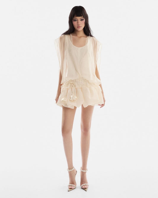 Musthave Cream Mini Dress