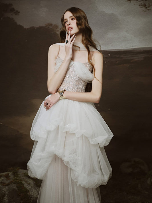 LINH PHUNG White Nuvia Maxi Dress