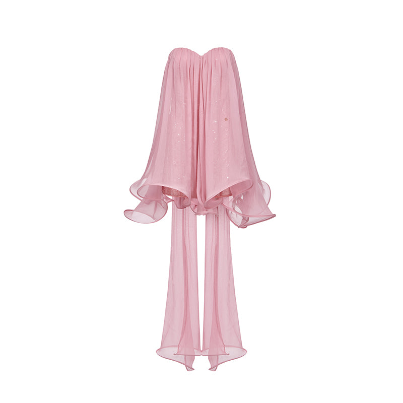 SHEERLUCK PINK MINI DRESS