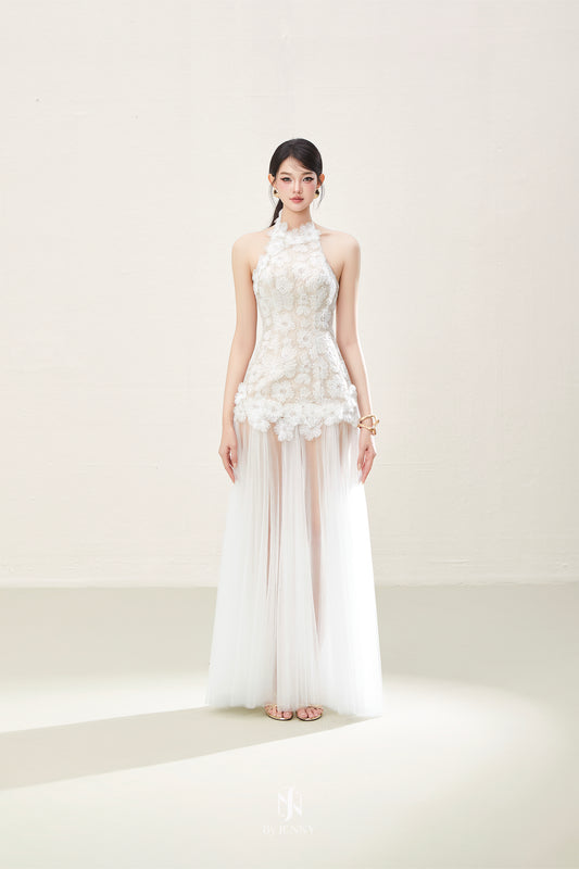 BY JENNY White Liora Maxi Dress