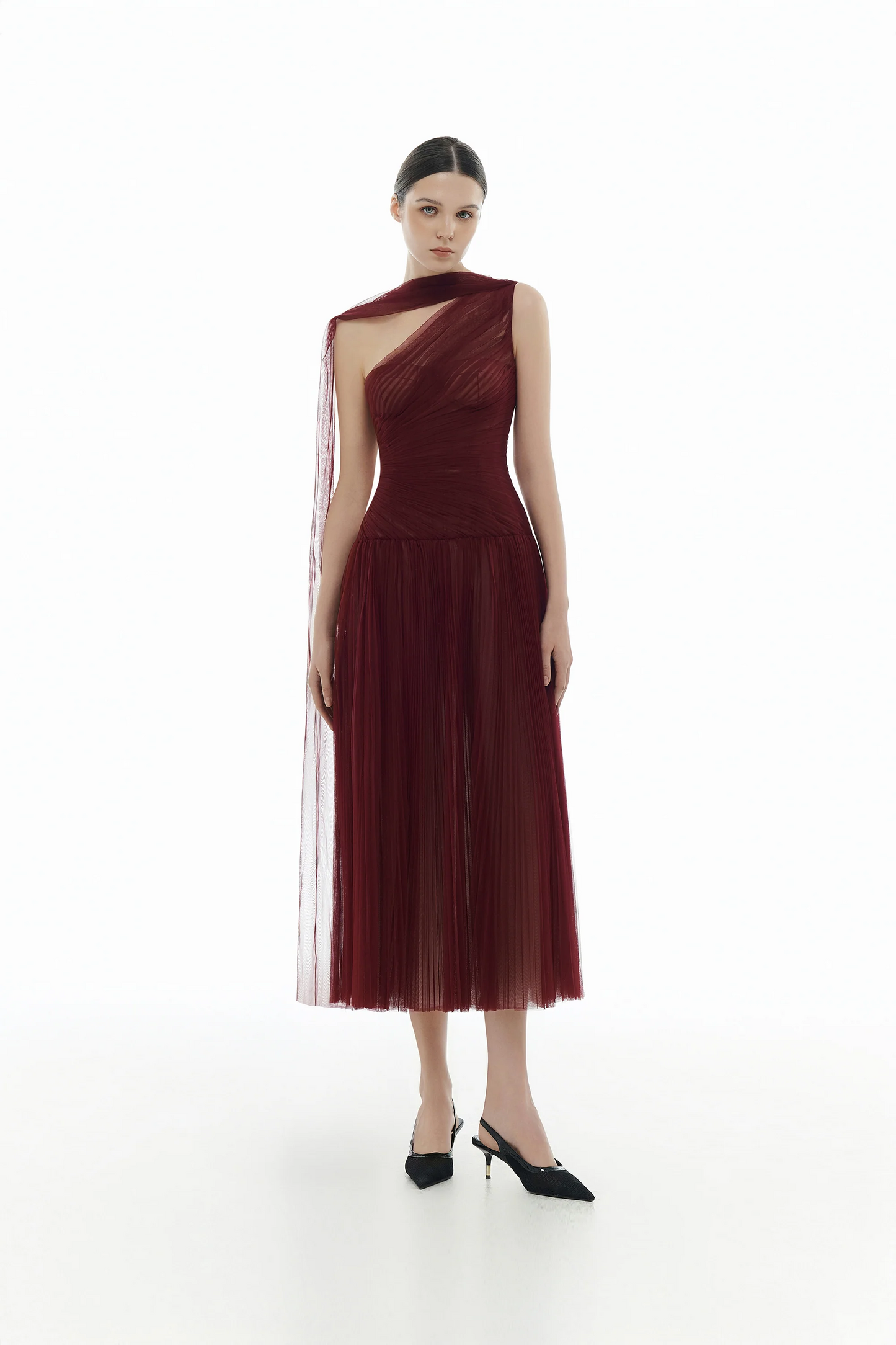 MONTSAND Gold& Black& Green& Blue& Red Draped Maxi & Midi Dress