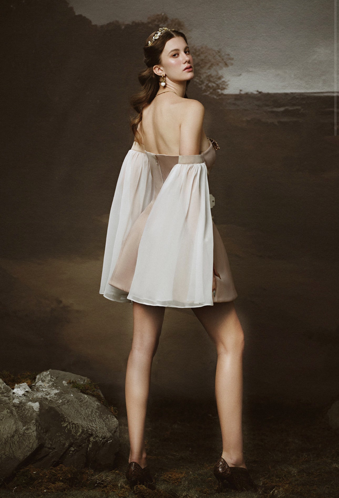 LINH PHUNG Pink Champagne Amora Mini Dress
