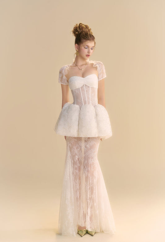 LINH PHUNG White Ameline Maxi Dress