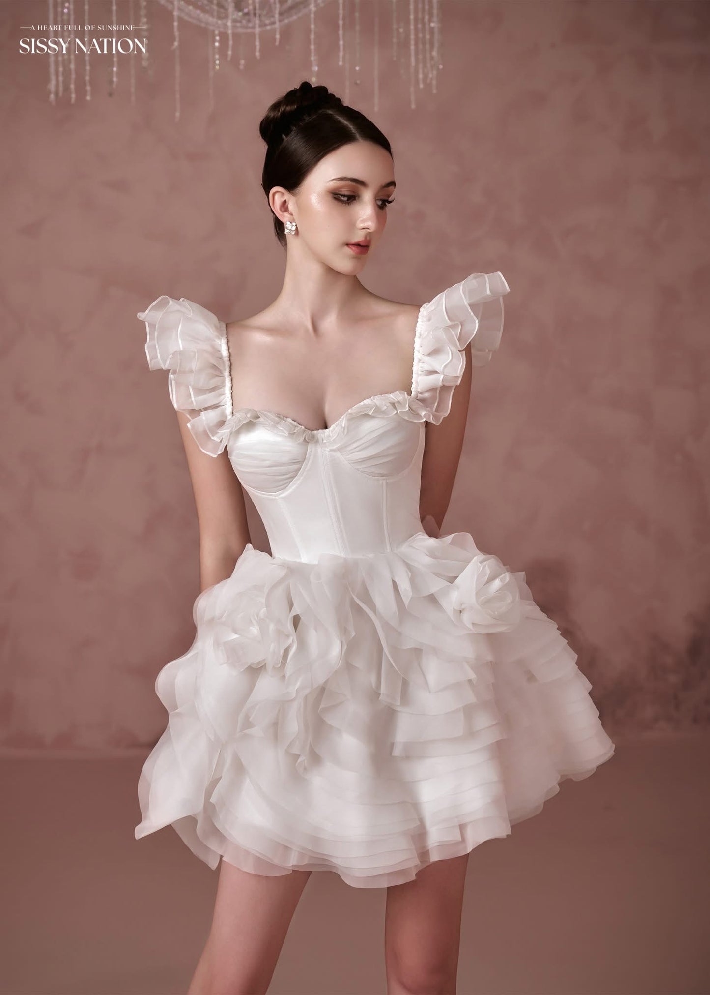 Sissy Nation White Kiss From A Rose Mini Dress