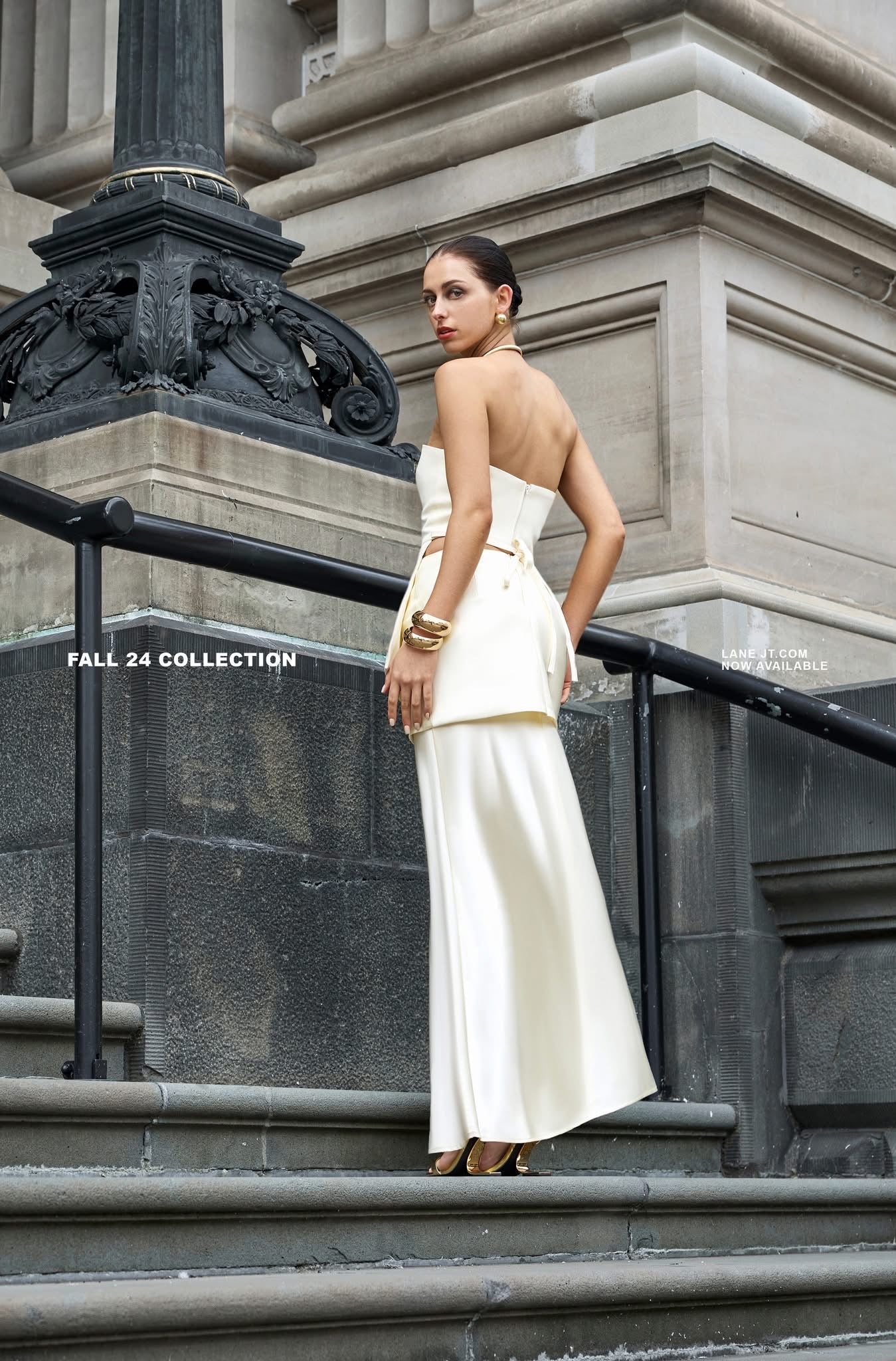 LANE JT White Quinn Tube Top & Soft Skirt