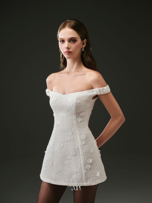 XIPI White Formal Bliss Mini Dress