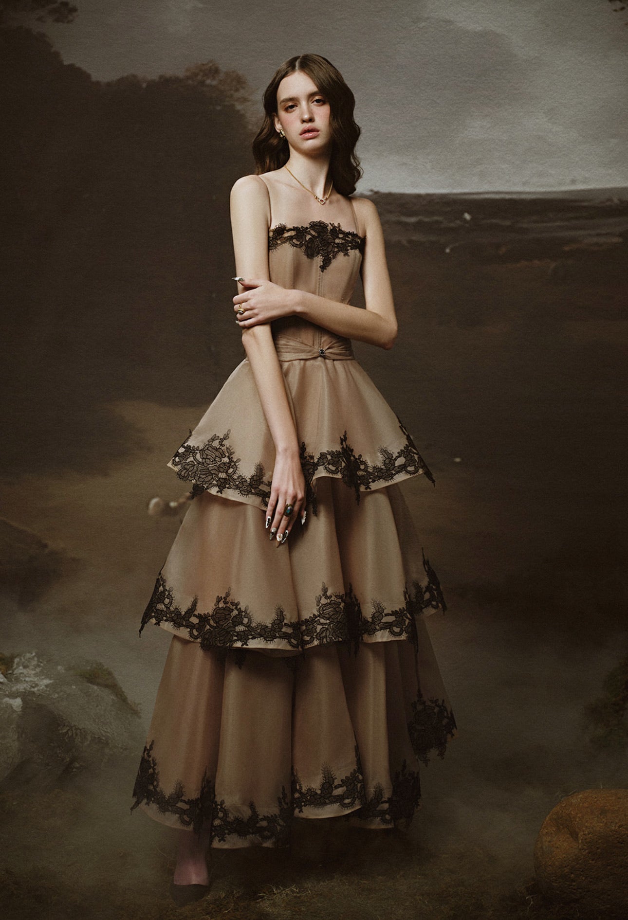 LINH PHUNG Brown Roma Maxi Dress