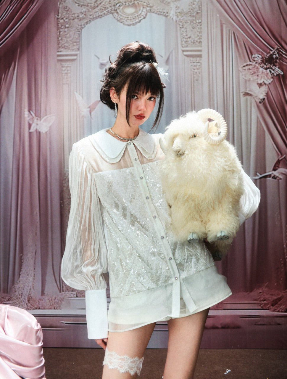 Chengchengling White Doll Shirt