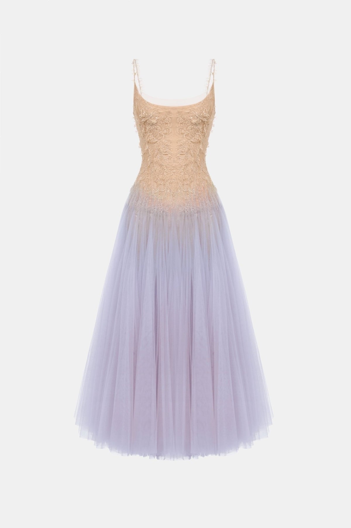 MONTSAND Purple Ombre Lace Midi Dress