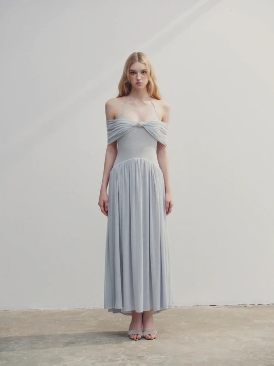 DELICIAE Blue Ella Maxi Dress