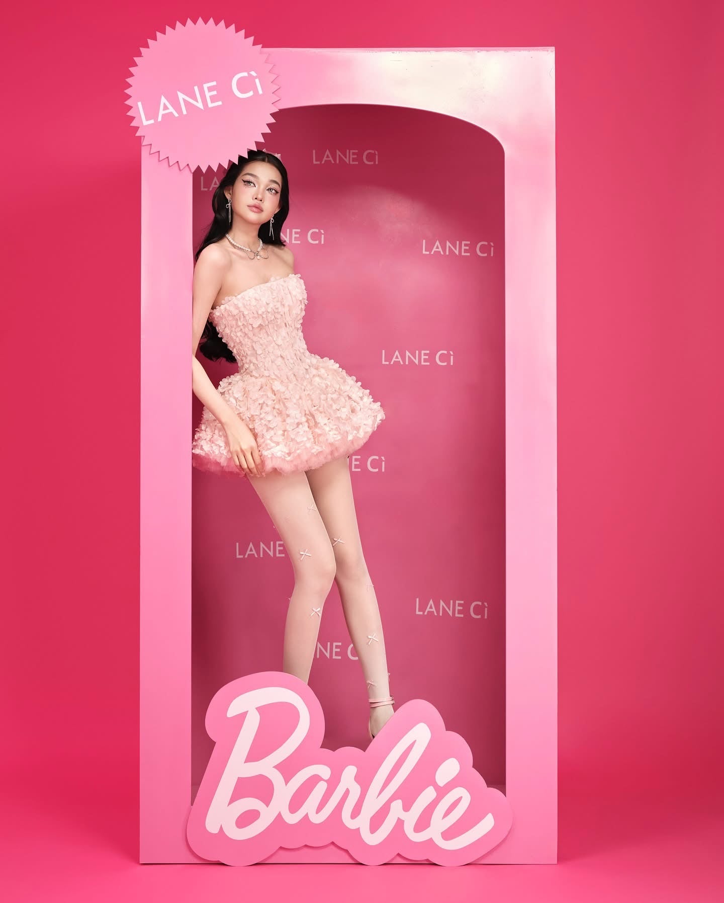 LANE CI Pink Misa Mini Dress
