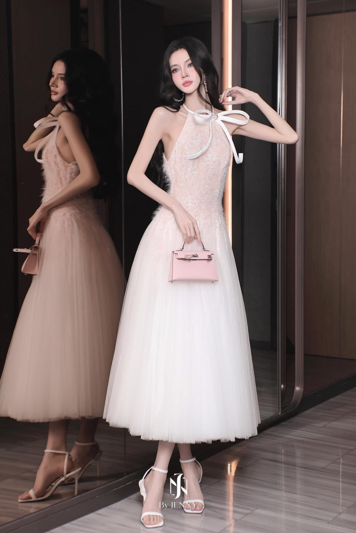 BY JENNY Lina White Maxi Dress