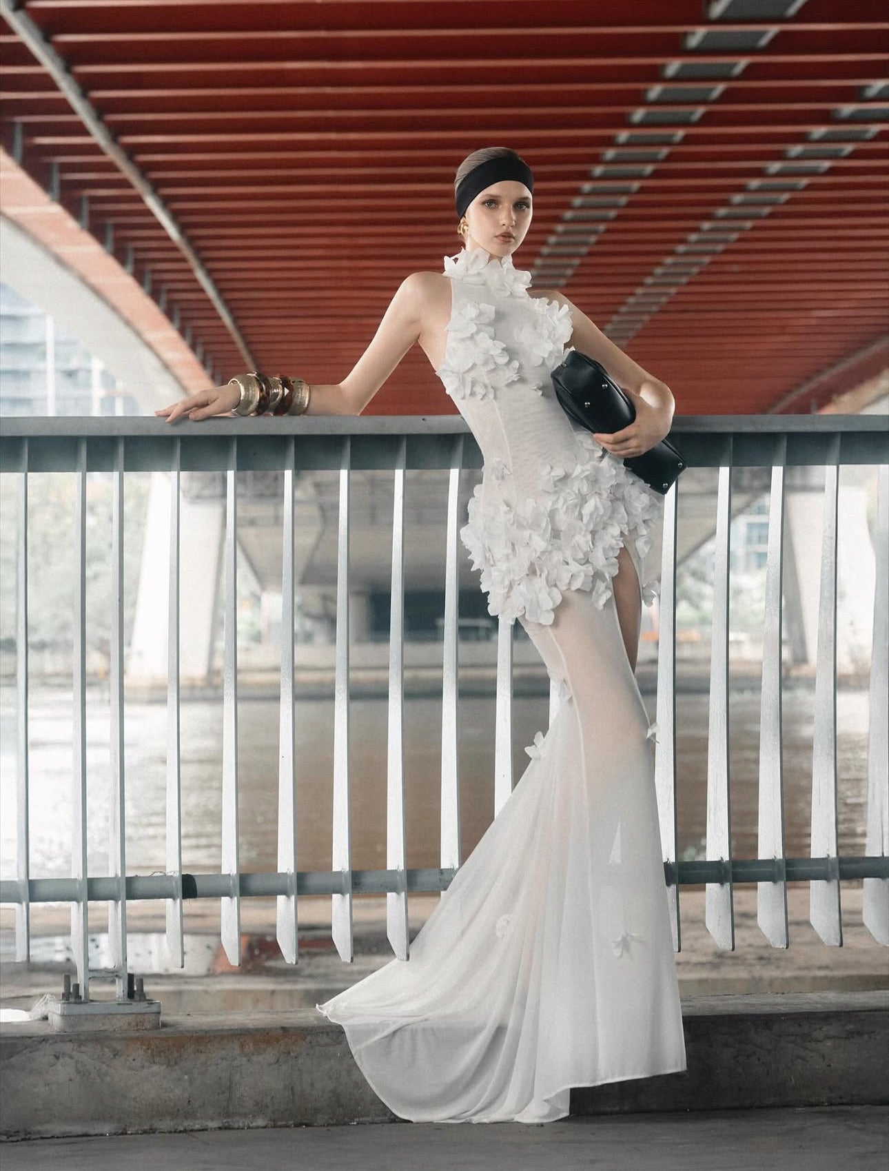 MAEL FEMME White Fleurette Maxi Dress