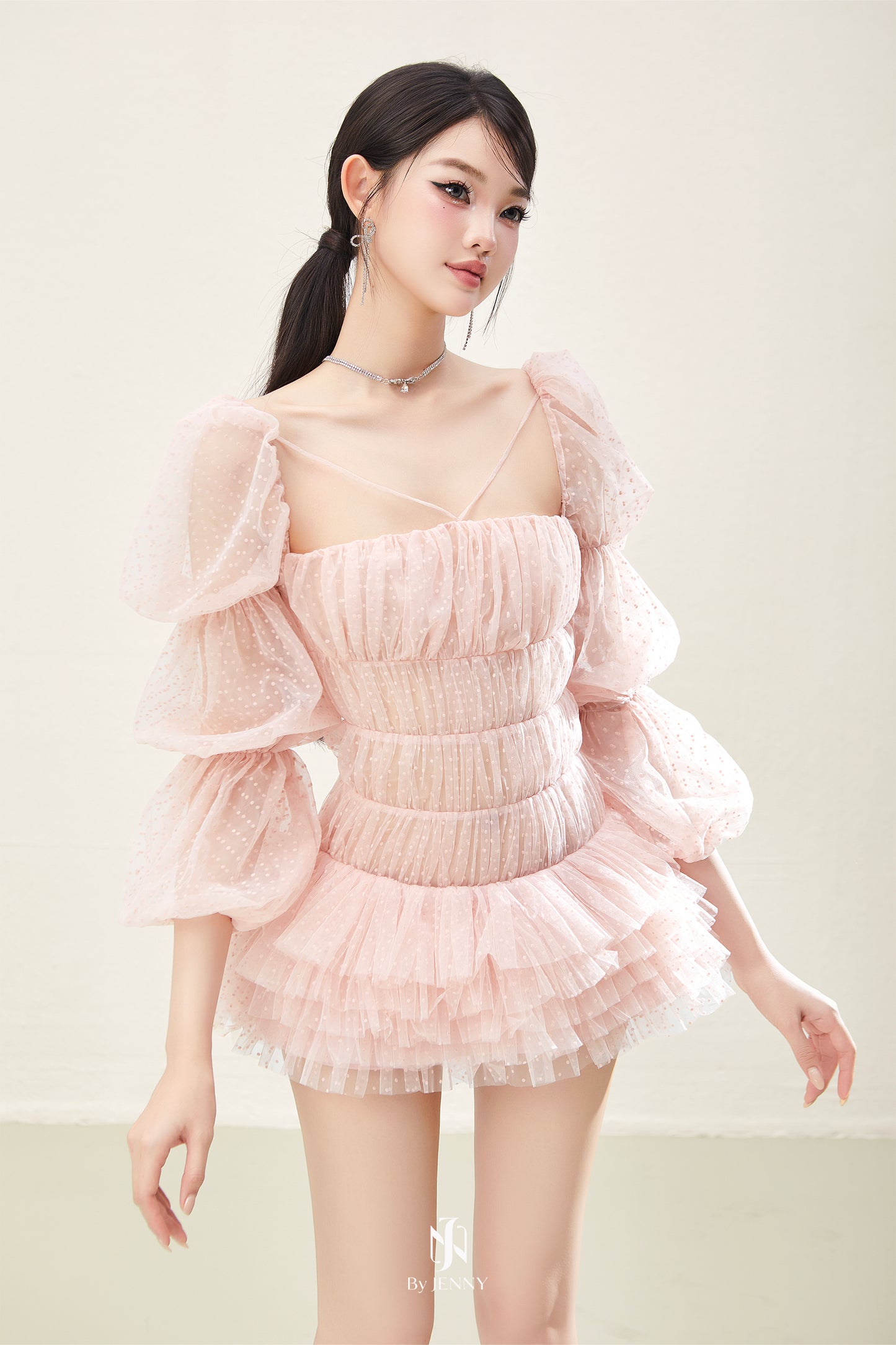 BY JENNY Pink Sofia Mini Dress
