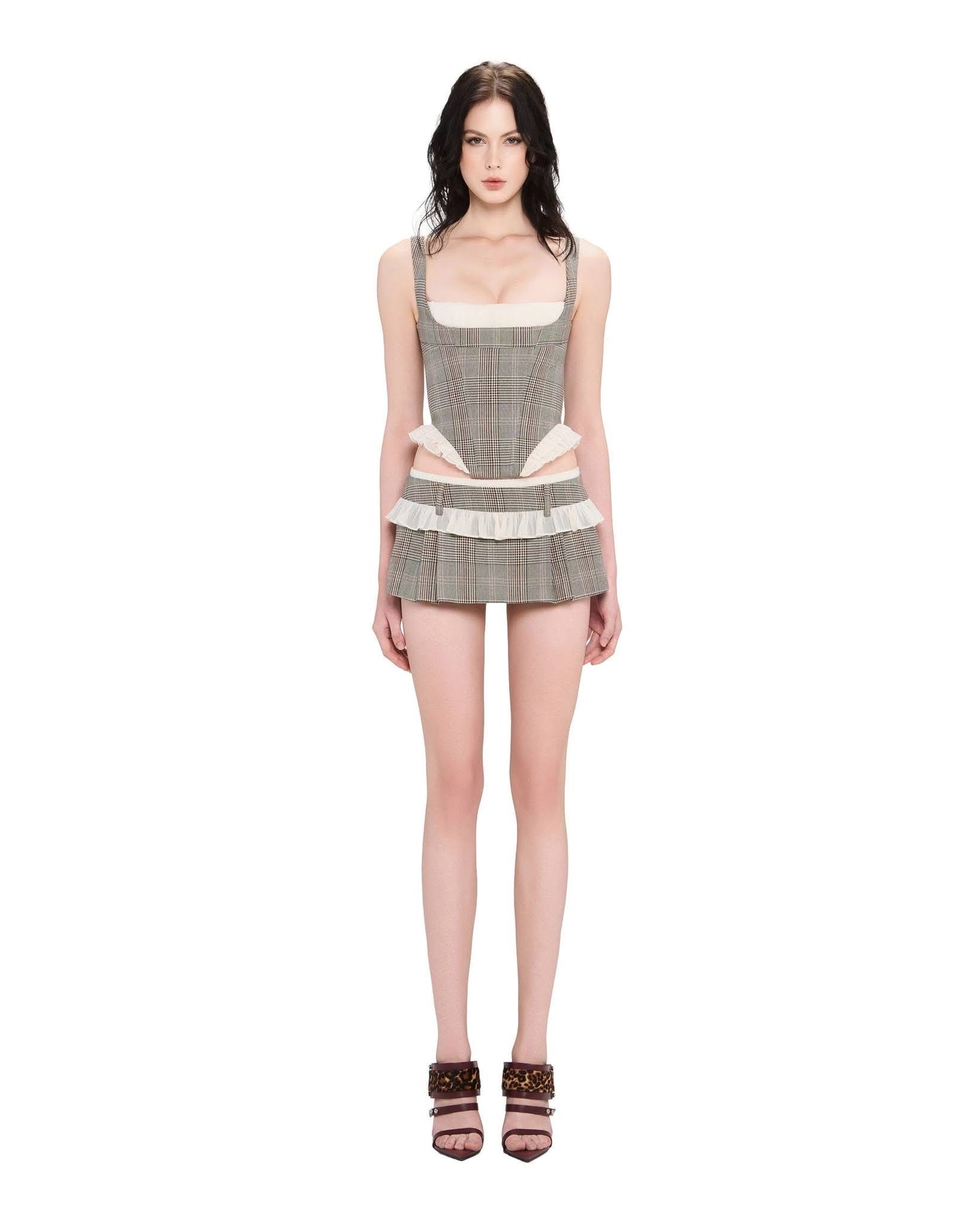 LSOUL Grey MONI TOP & Skirt SET