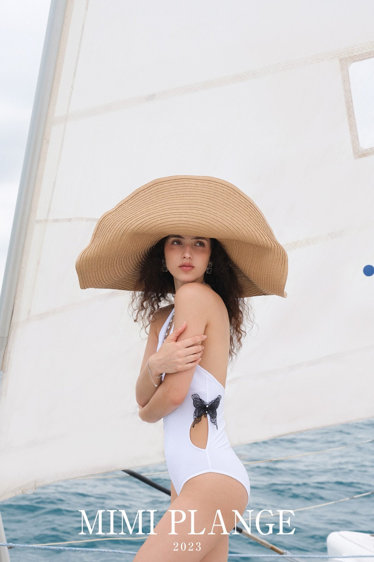 MIMI PLANGE White Swimwear With Cape