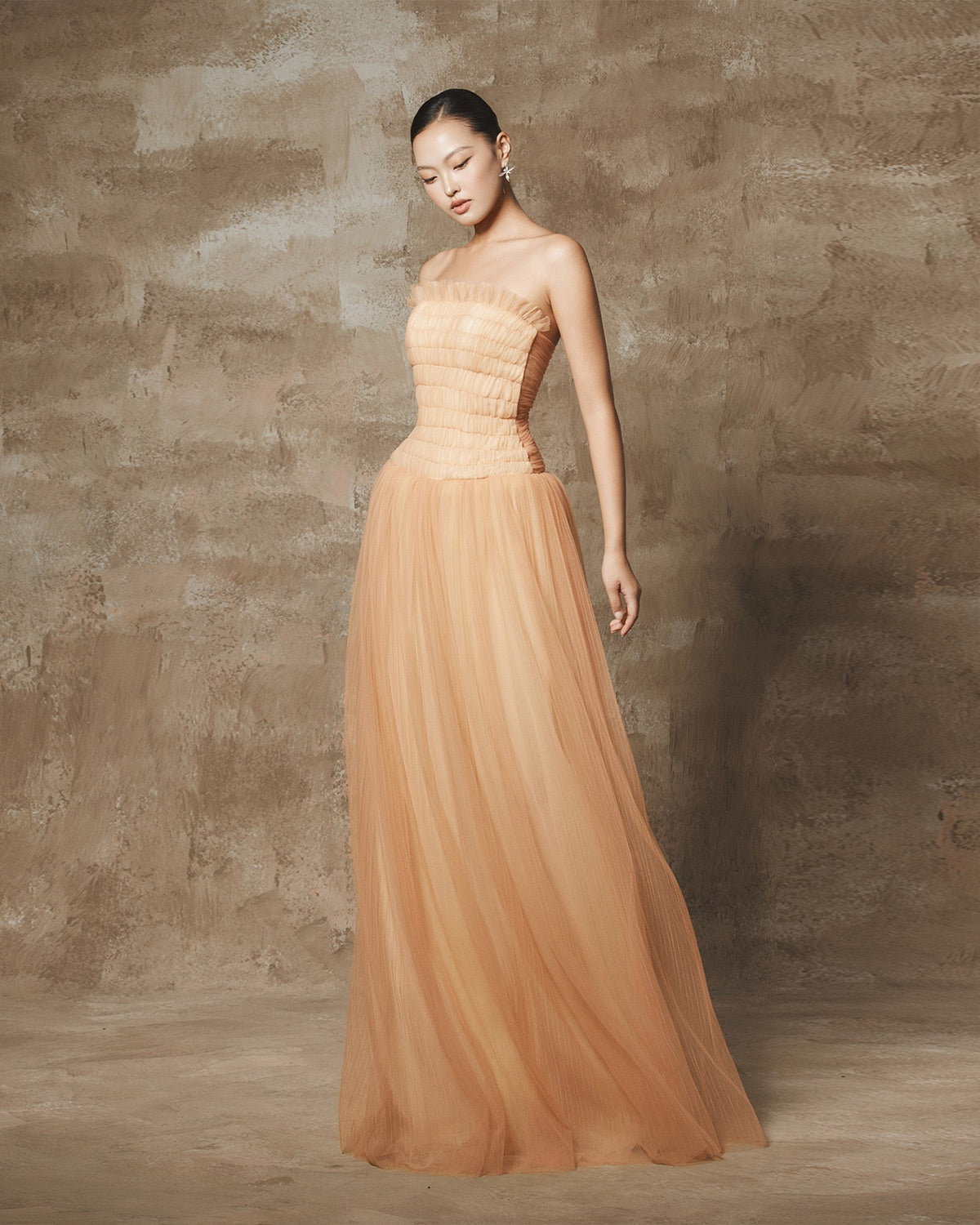 BYDI Fairycore Elegant Vacation Sona Organge Maxi Dress
