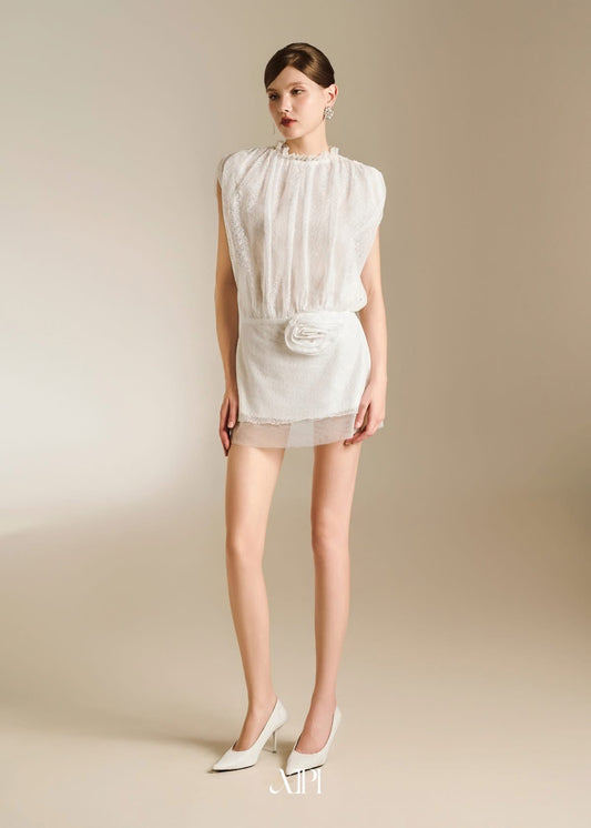 Xipi White Nora Mini Dress
