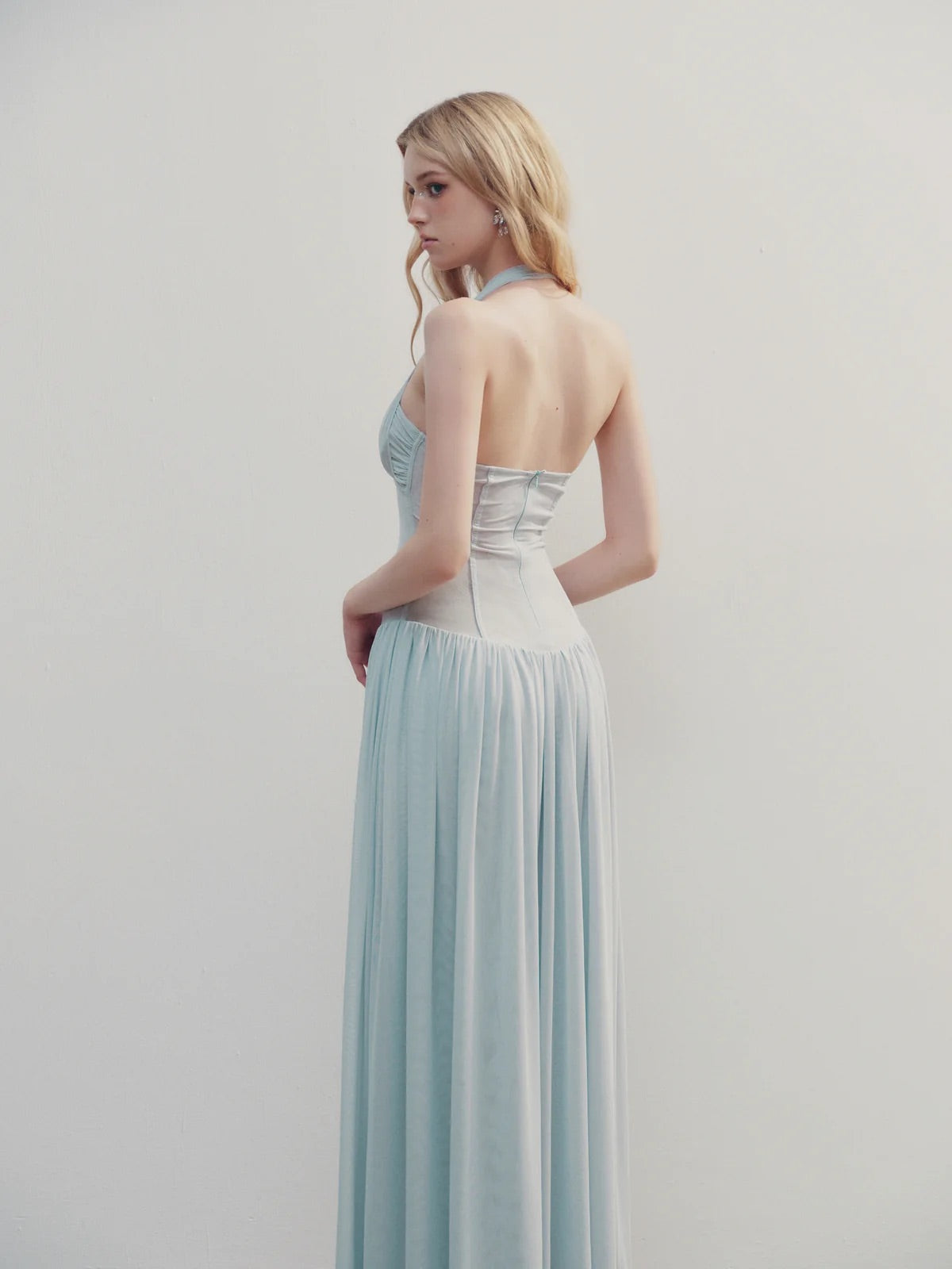 DELICIAE Blue Margot Maxi Dress