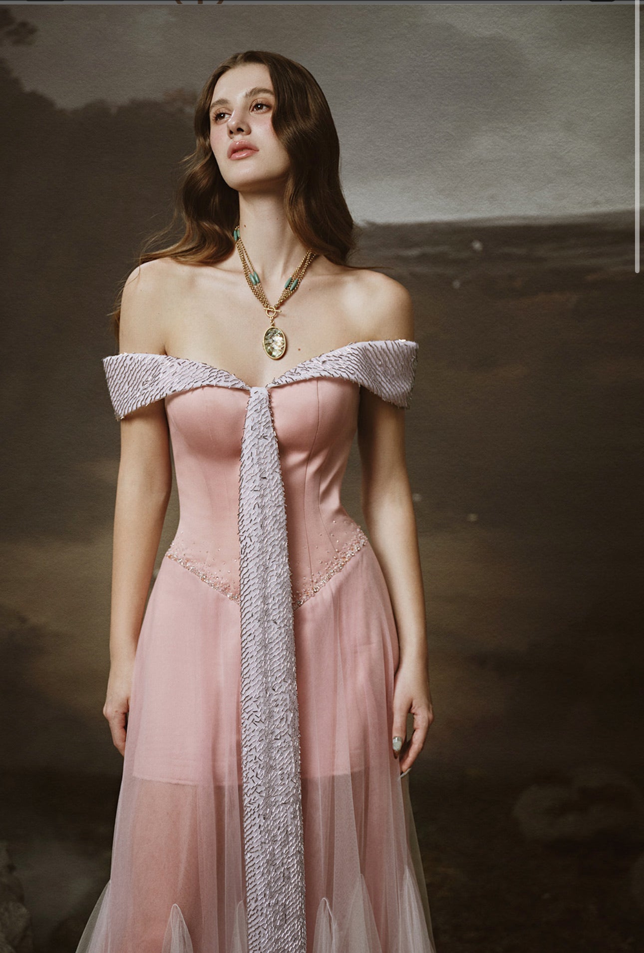 LINH PHUNG Pink Rosmira Maxi Dress