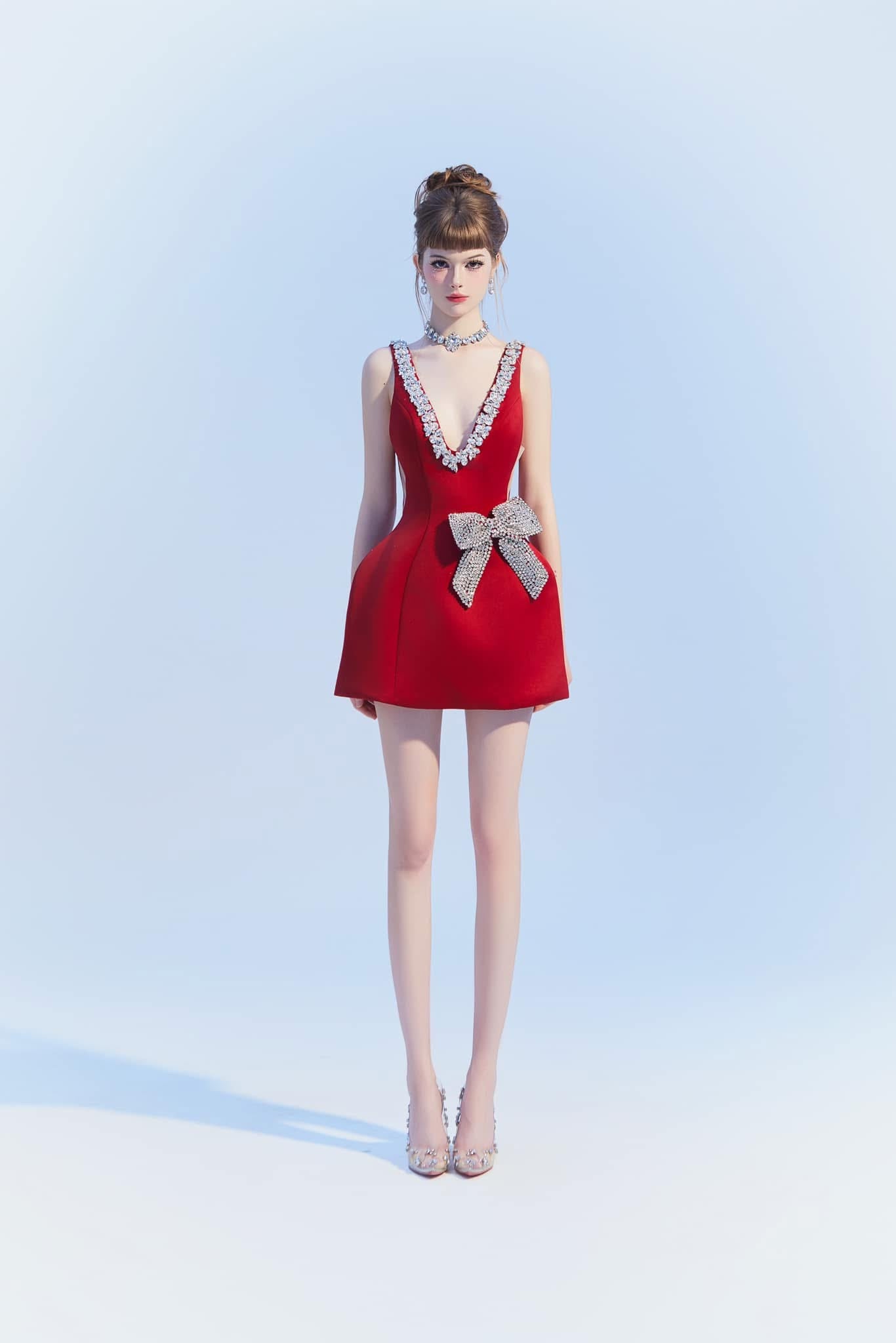 BY JENNY Cherry Red Mini Dress