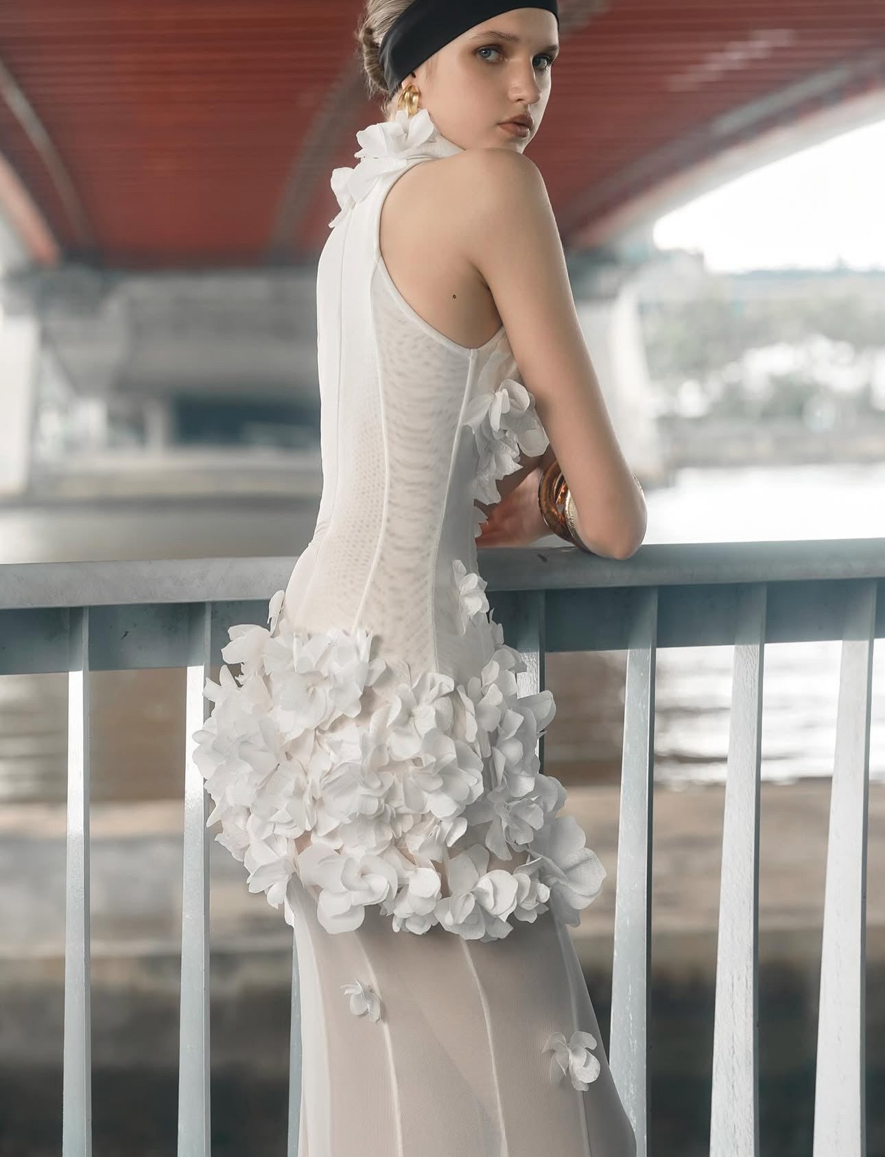 MAEL FEMME White Fleurette Maxi Dress