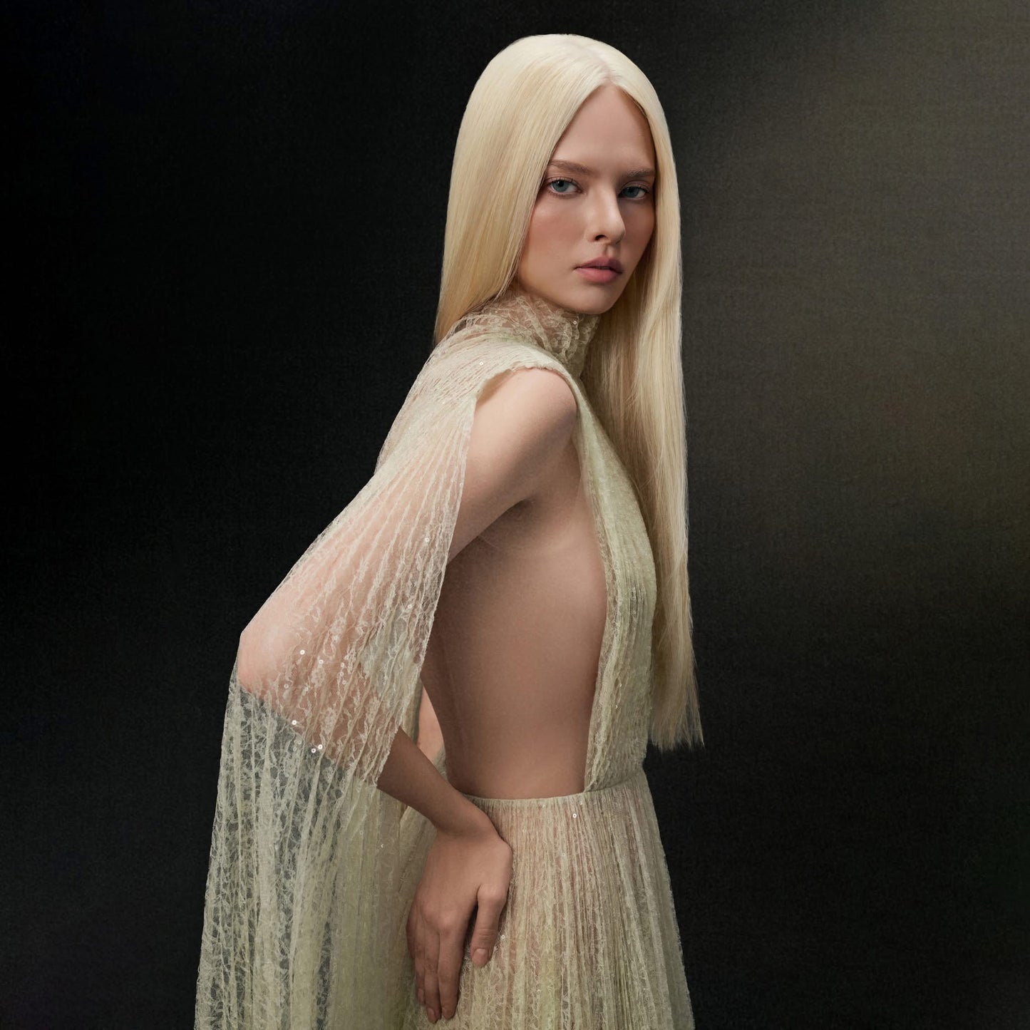 MONTSAND Yellow Lace Maxi Dress