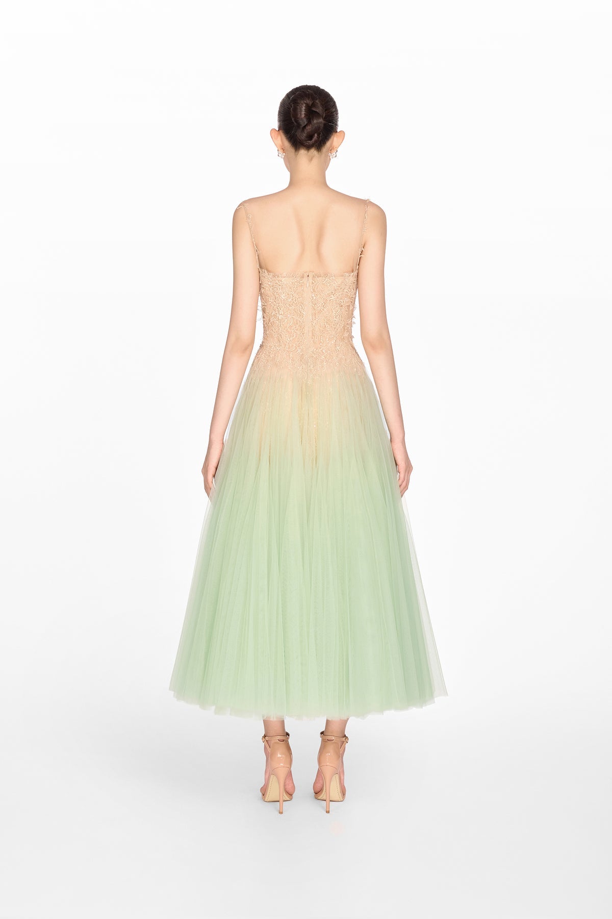 MONTSAND Mint Ombre Lace Midi Dress