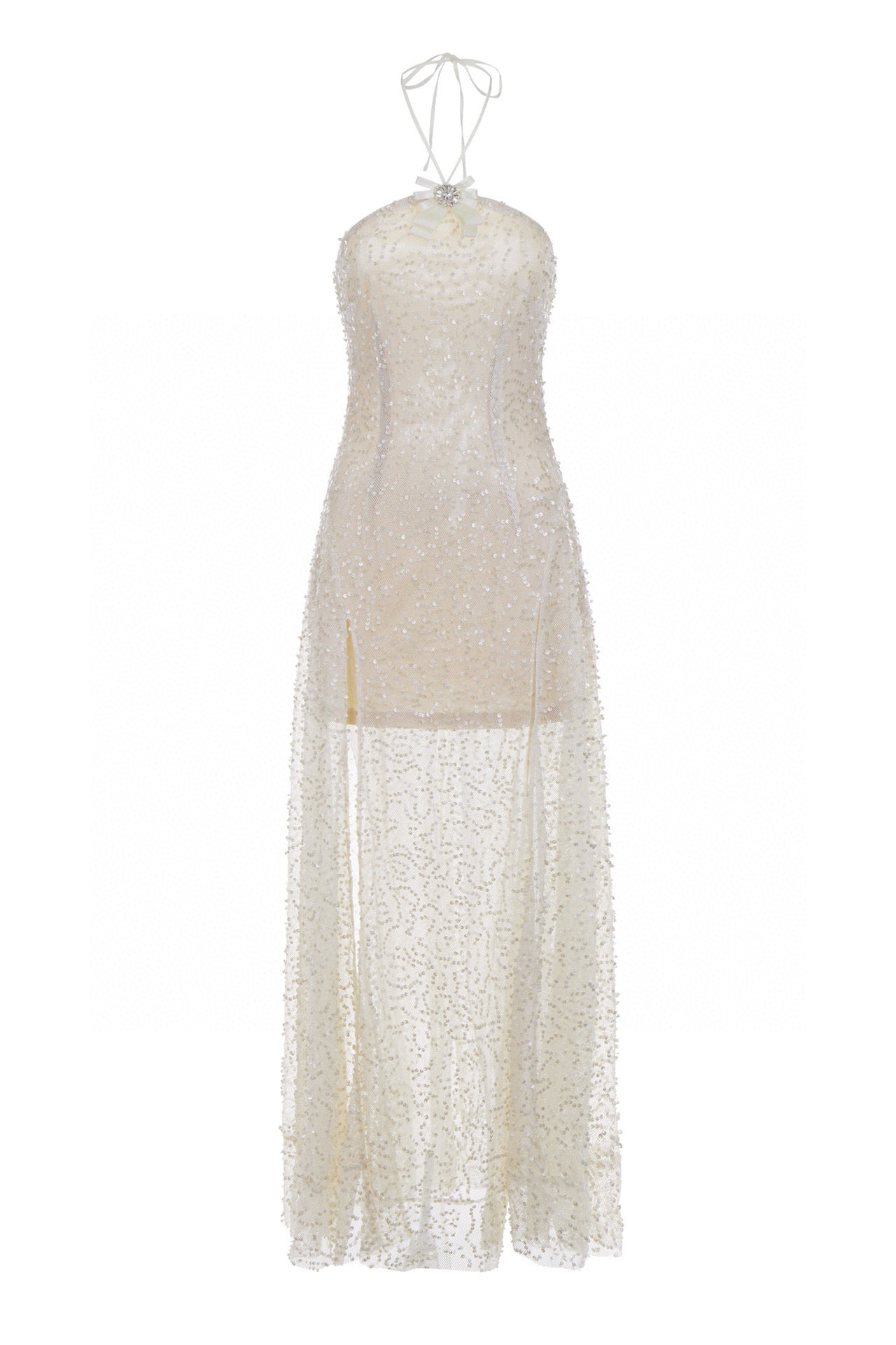 WARDROBE BY CHEN Nude wedding Maxi dress