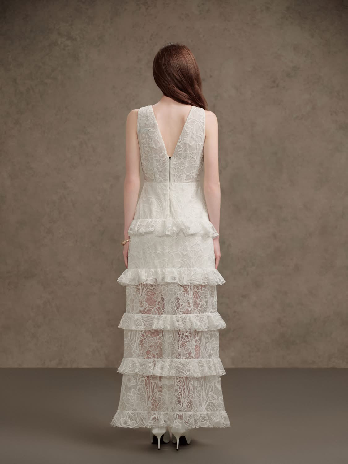 DELICATE White maxi dress