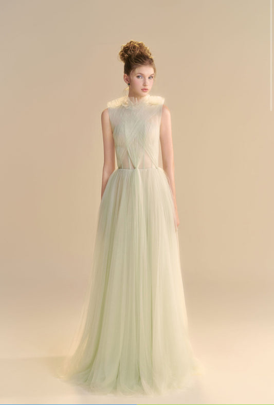 LINH PHUNG Green Delysia Maxi Dress