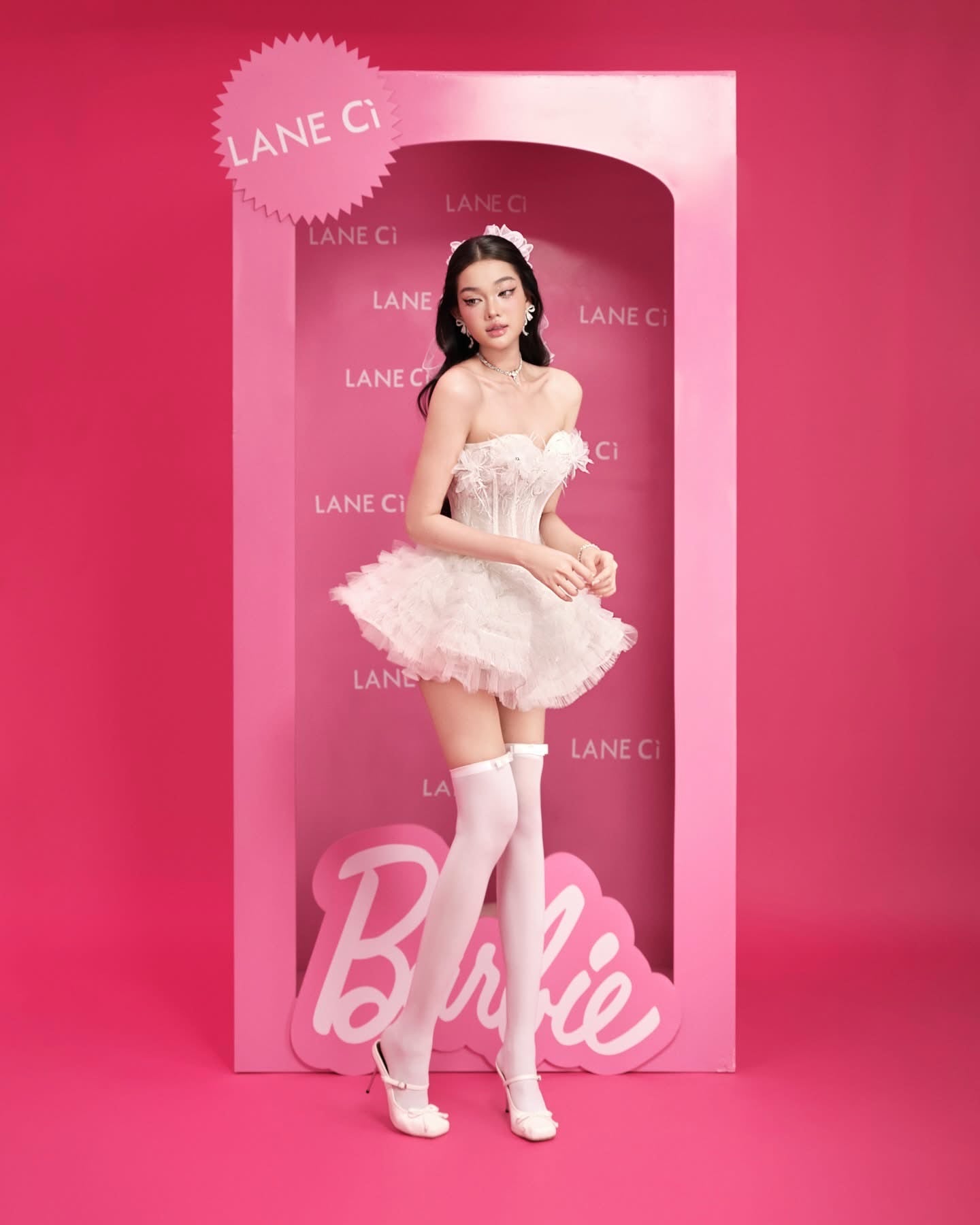 LANE CI White Karen Mini Dress