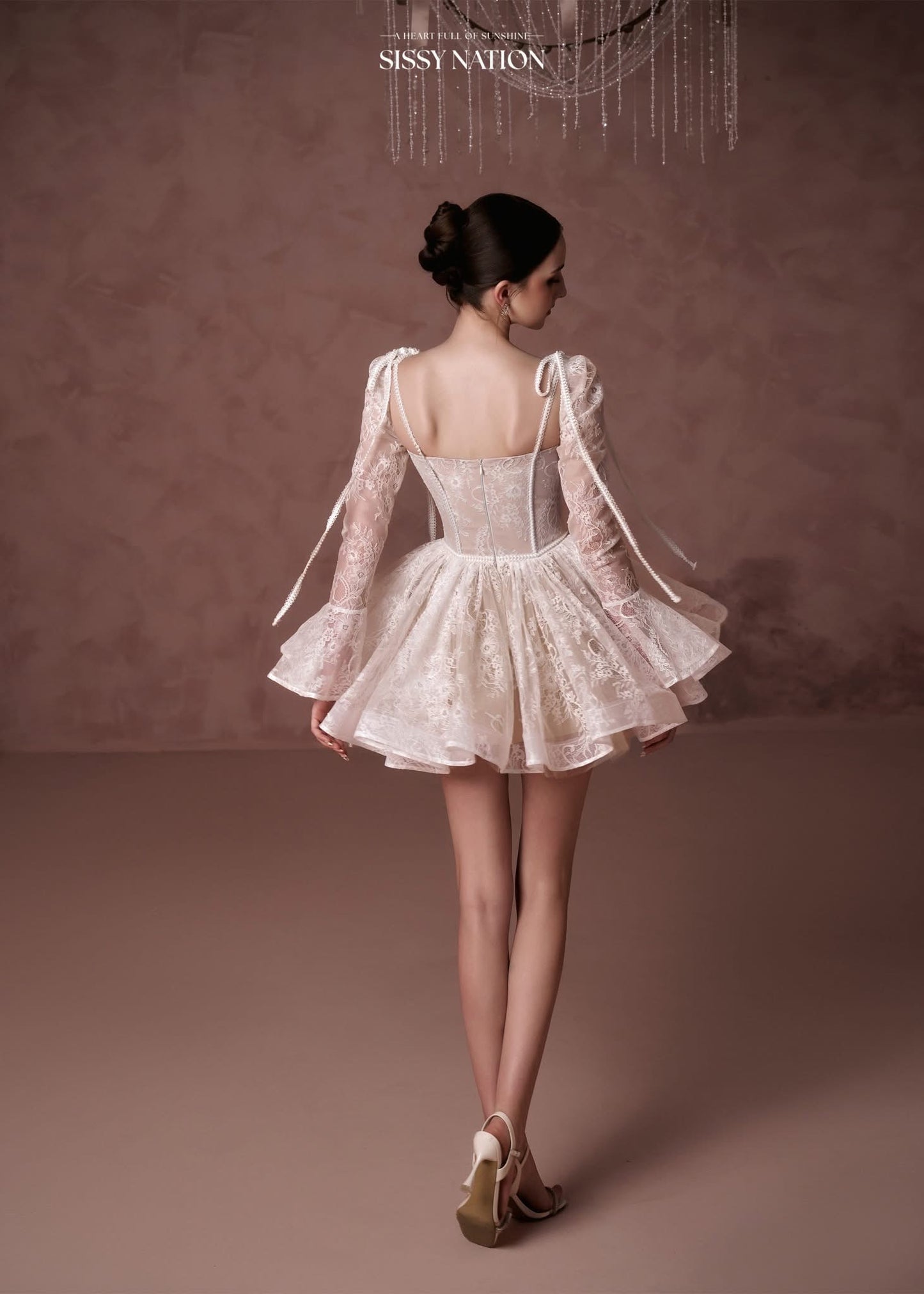 Sissy Nation Nude Lace Clover Corset Mini Dress