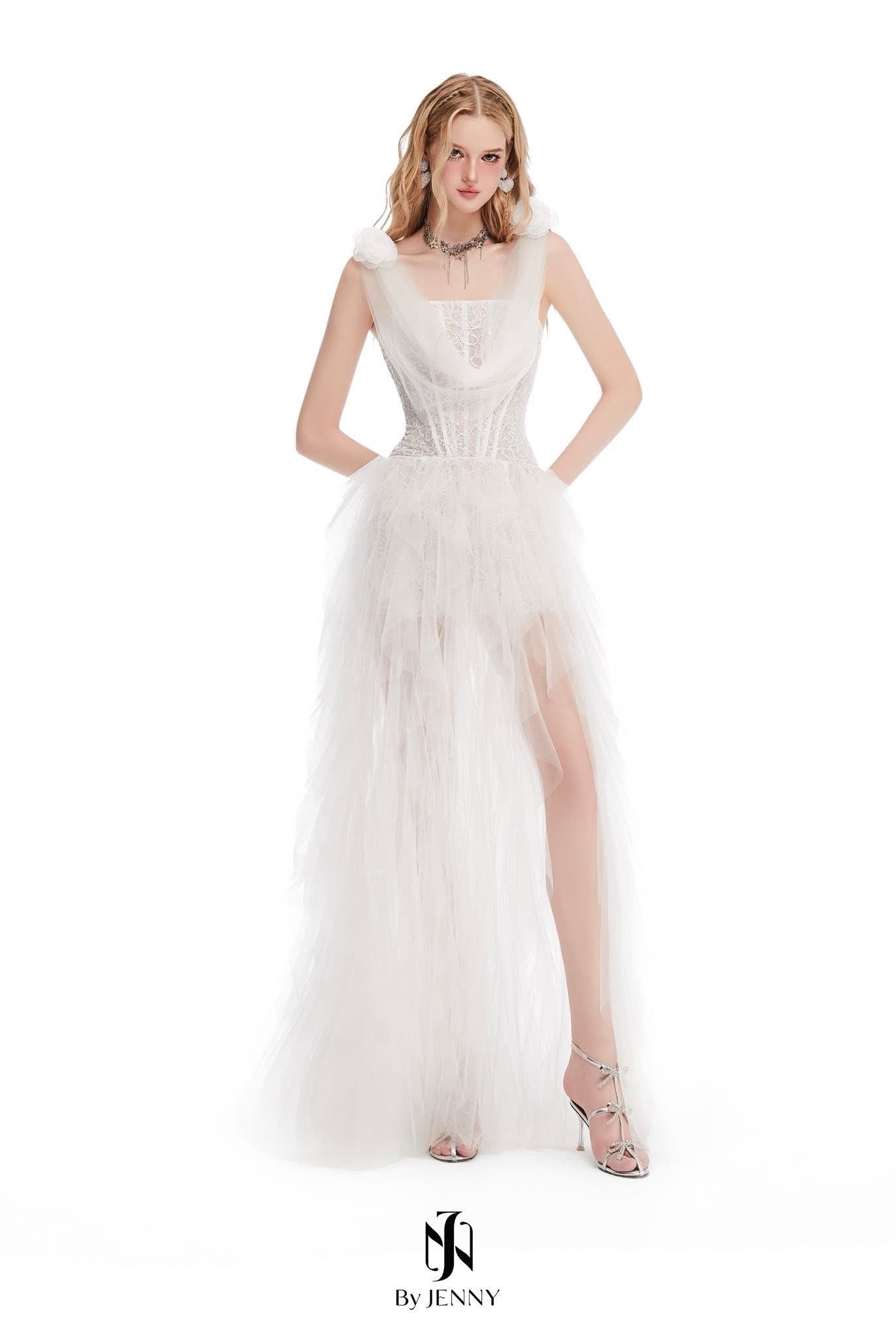 BY JENNY White Rina Maxi Dress
