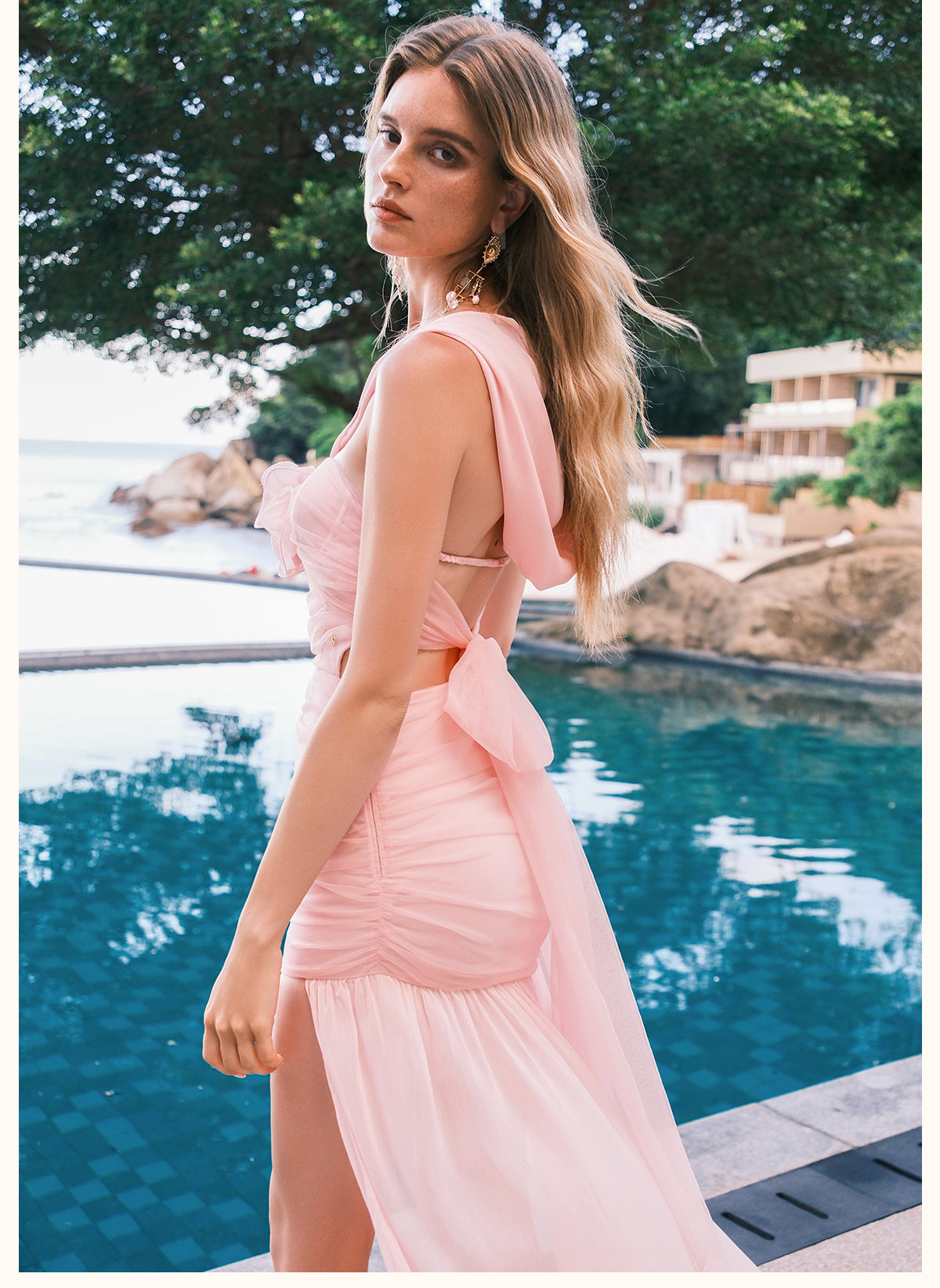 SHEERLUCK PINK MINI DRESS