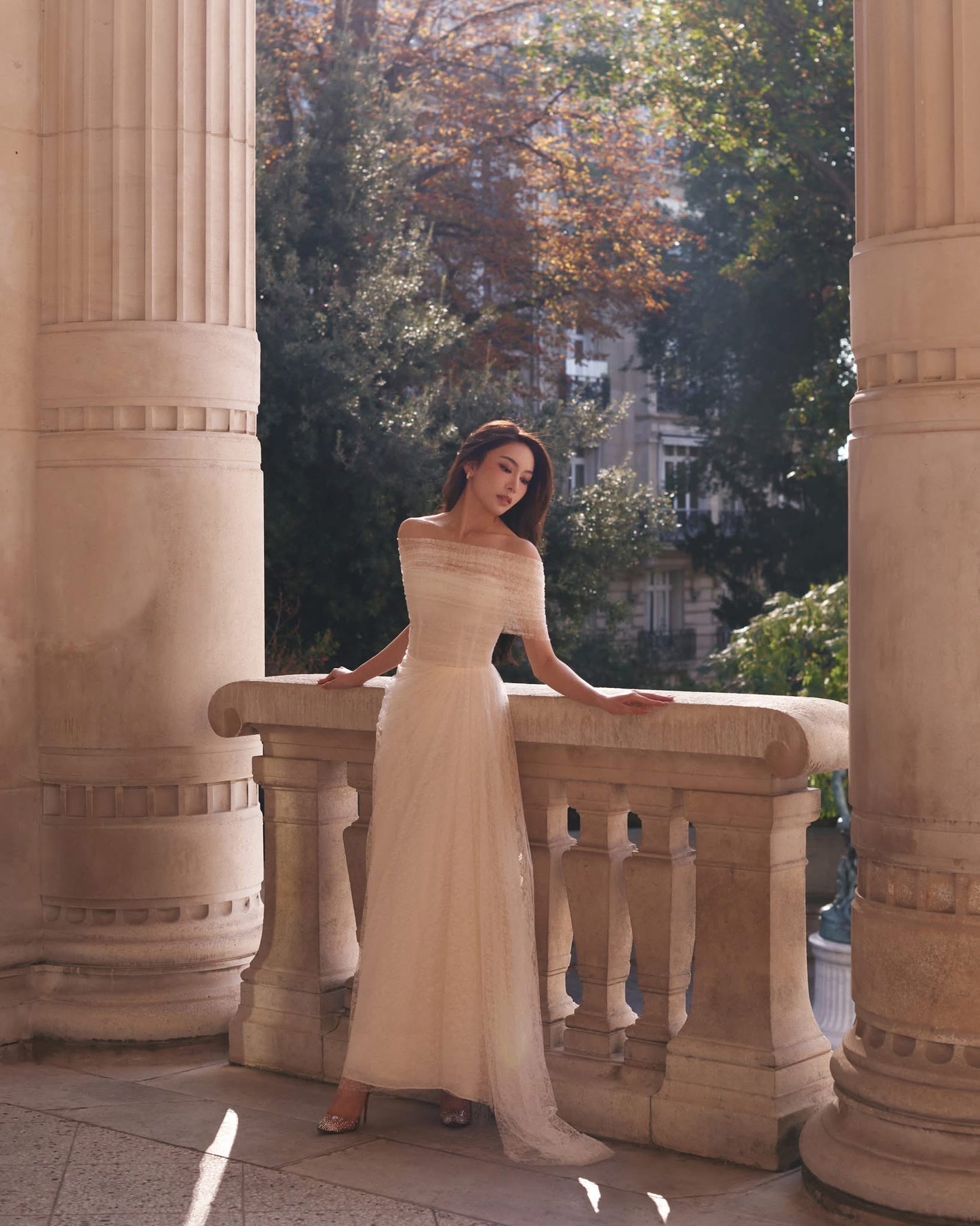 LOVELYN White Elegant Vacation Daria Maxi Dress