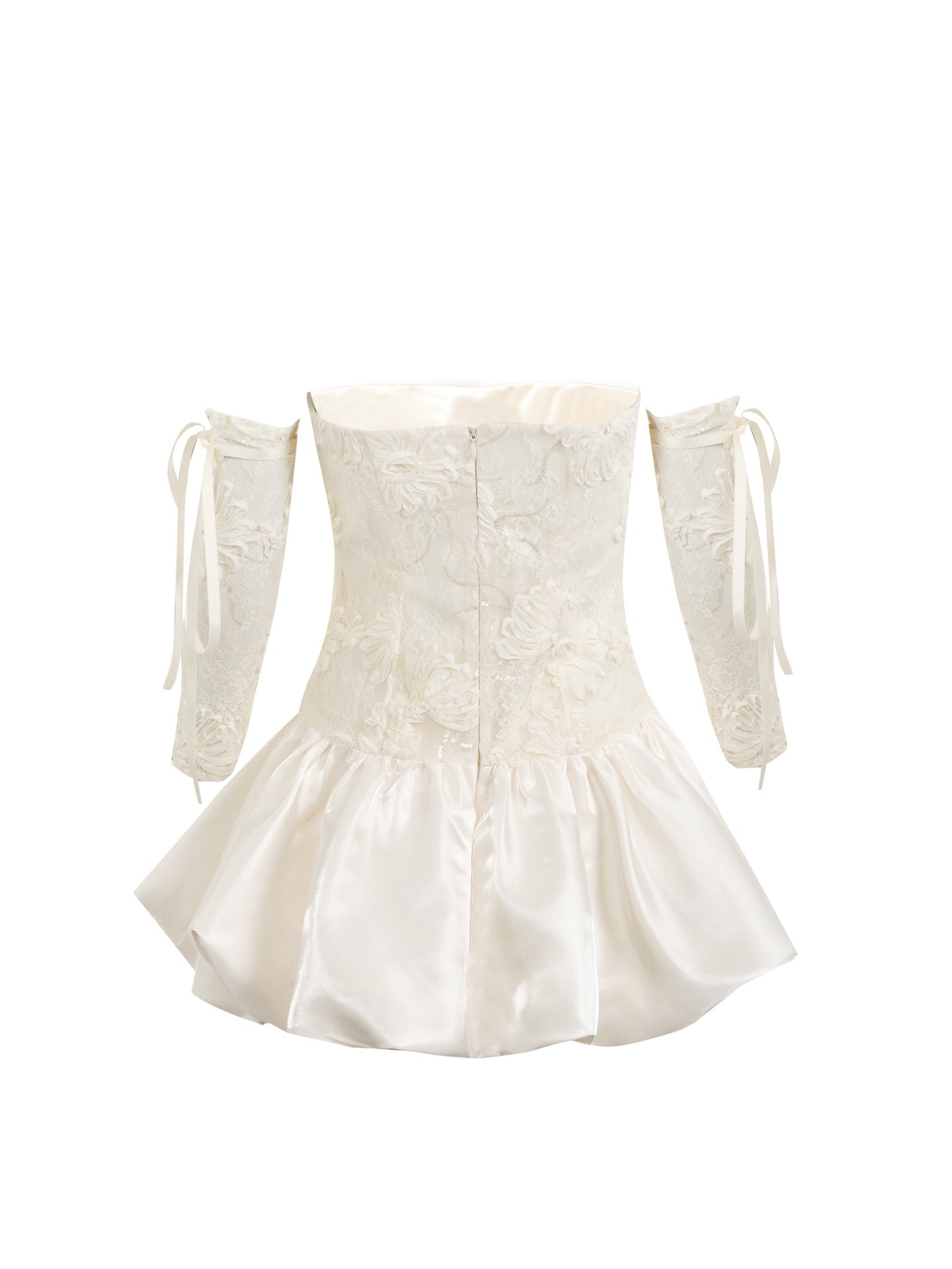 JEAN SOO White Lace Mini Dress
