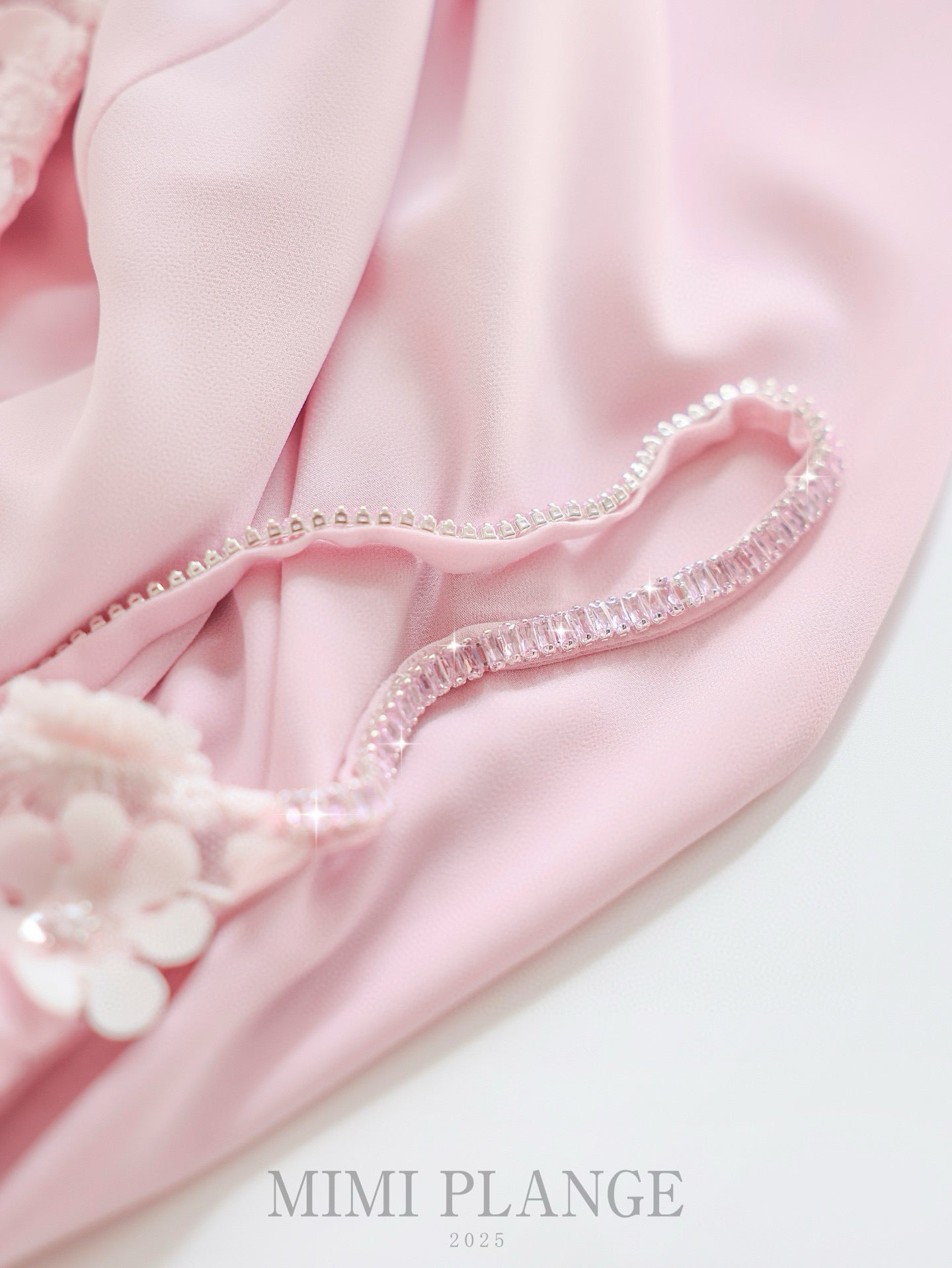 MIMI PLANGE Pink Floral Midi Dress