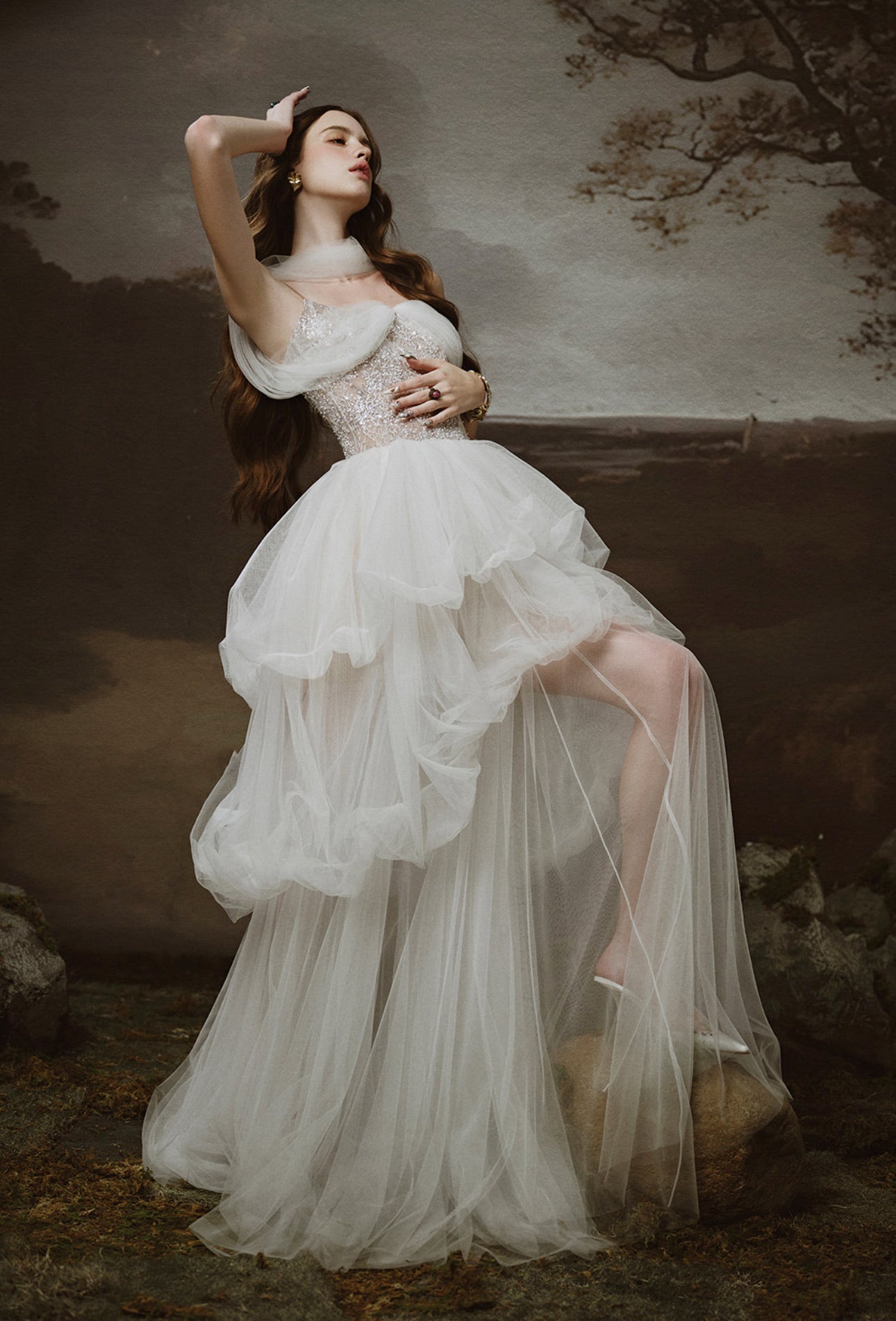 LINH PHUNG White Nuvia Maxi Dress