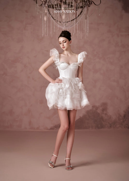 Sissy Nation White Kiss From A Rose Mini Dress