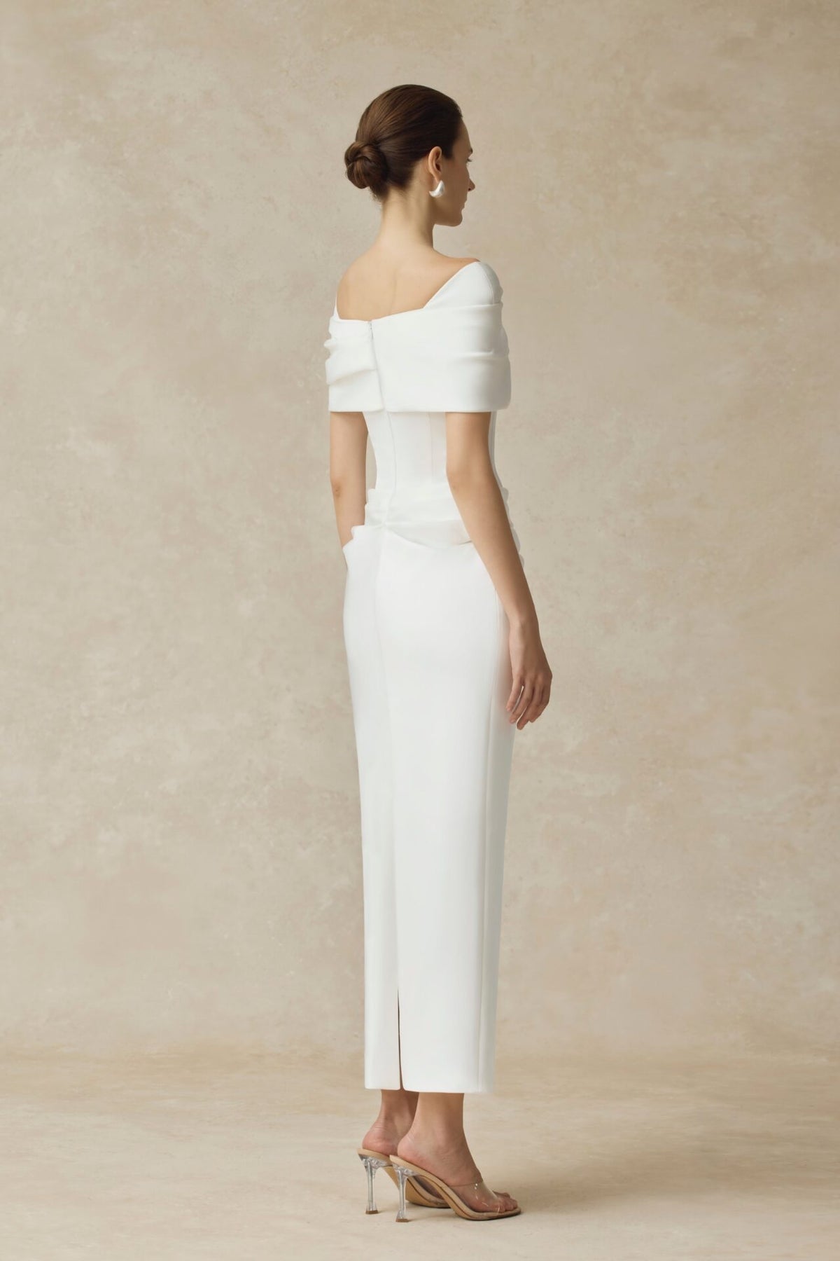 White Solara Bodycon Maxi Dress