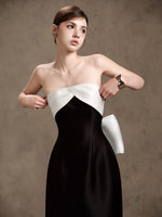 Black Satin Diva Maxi Dress