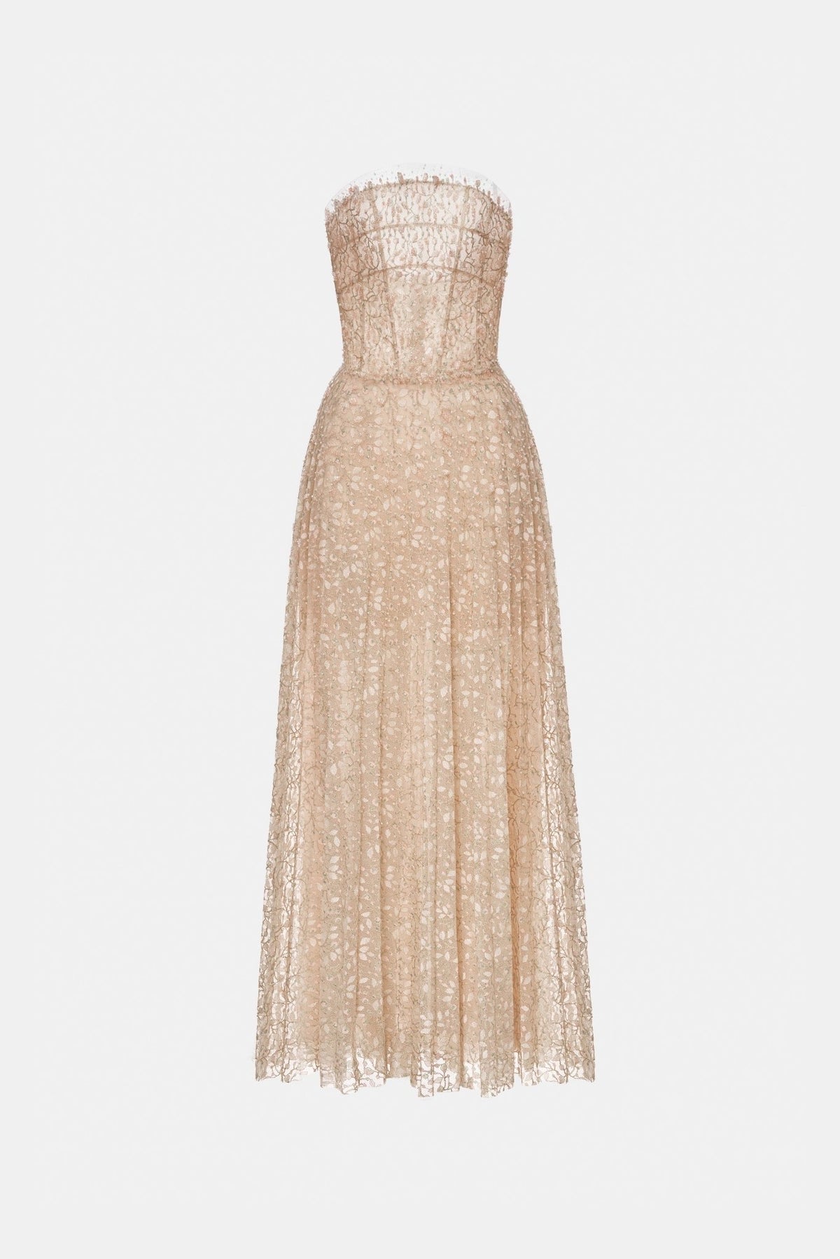 MONTSAND Pastel Crystal Beaded Maxi Dress