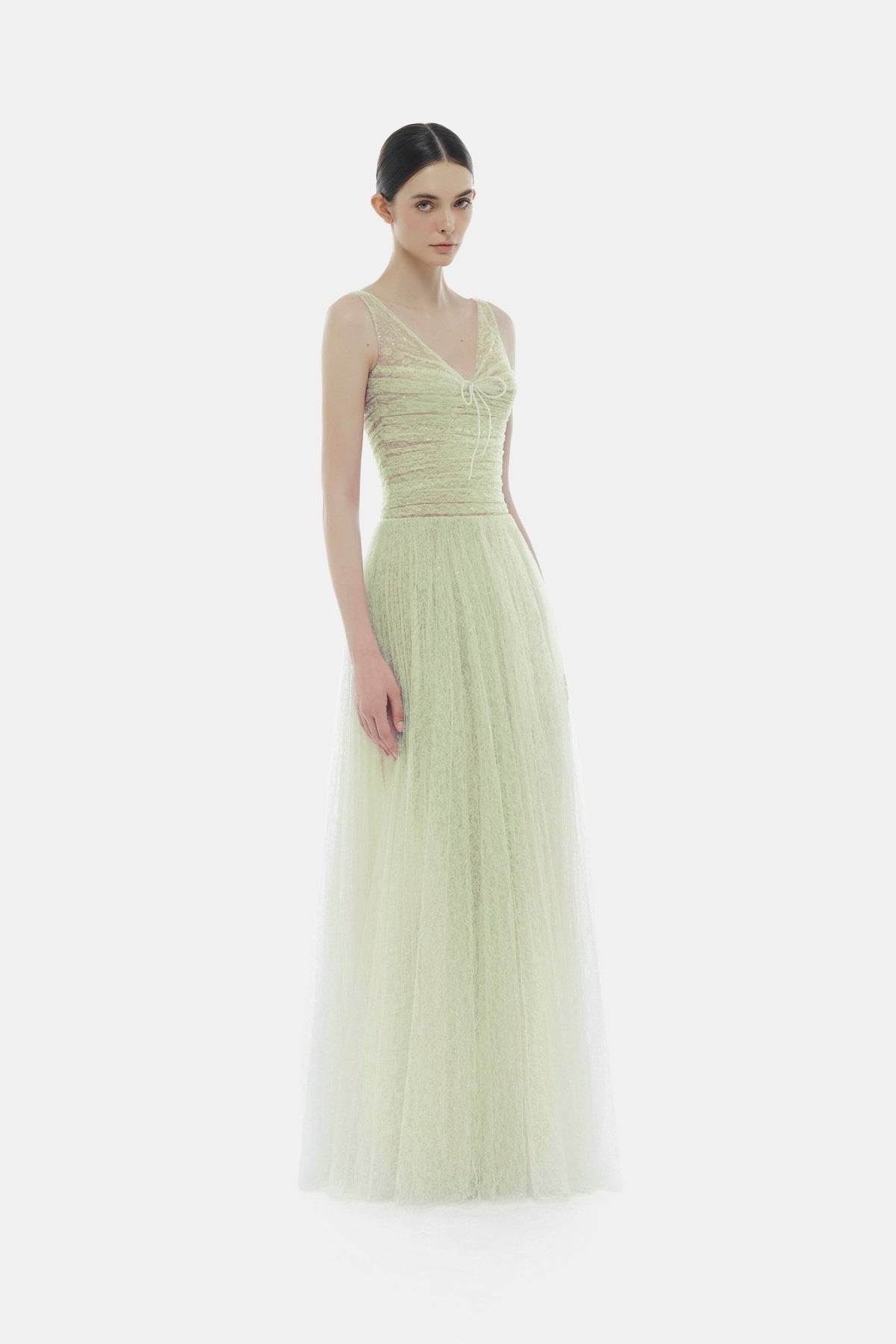 MONTSAND Green Blue Purple Violet Drapped Maxi Dress